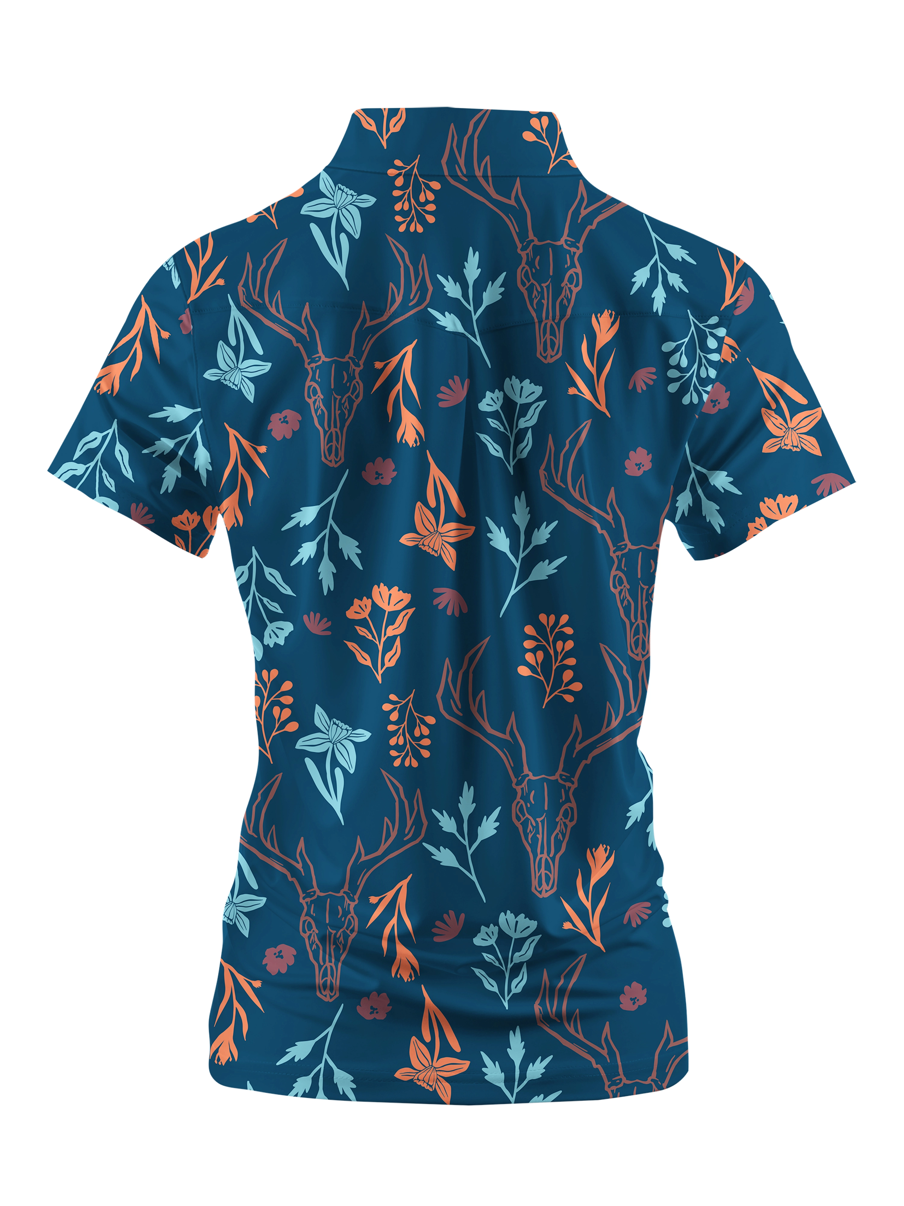 Cherryswing Women's Mystical Forest Short Sleeve Polo Shirt