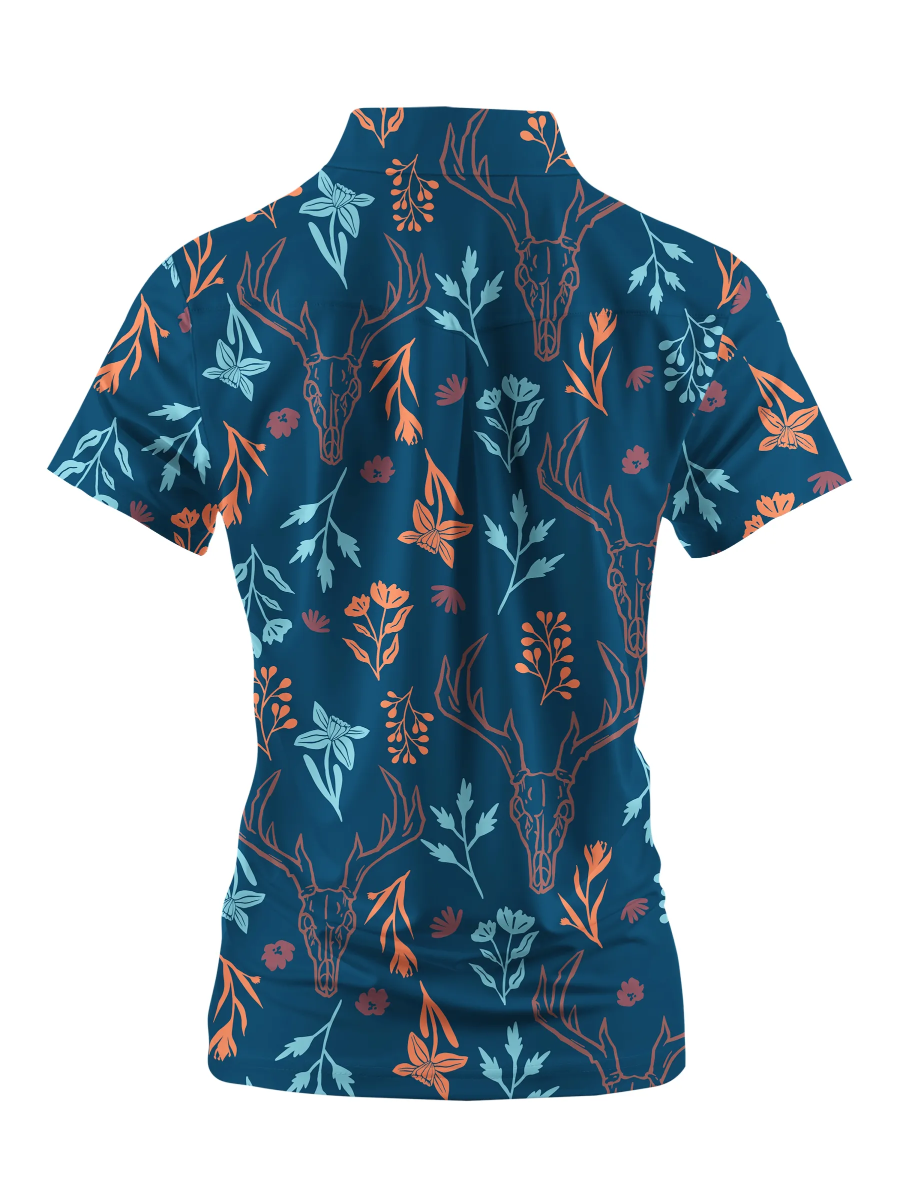 Cherryswing Women's Mystical Forest Short Sleeve Polo Shirt