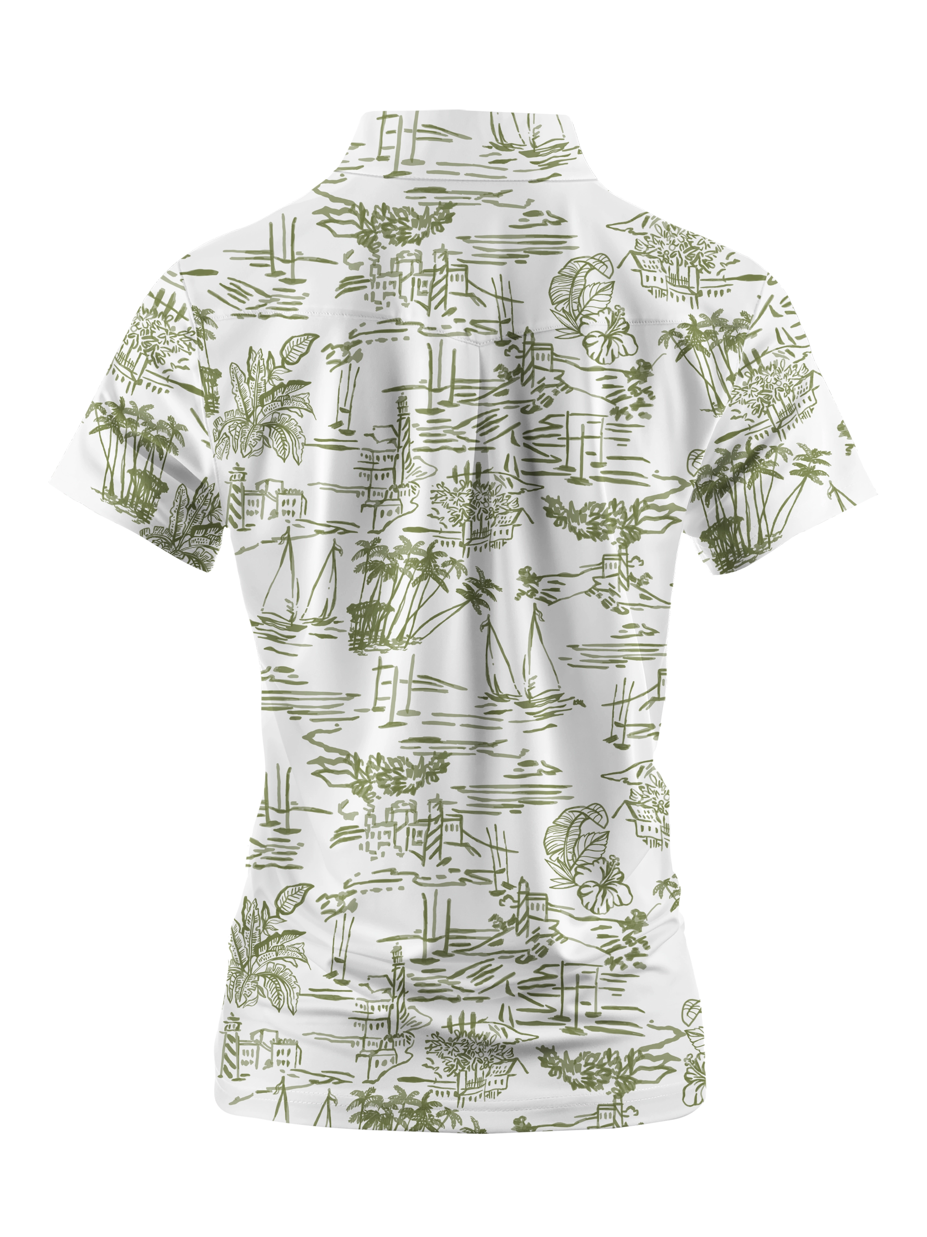 Cherryswing Women's Island Village Short Sleeve Polo Shirt