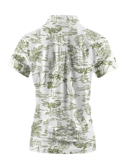 Cherryswing Women's Island Village Short Sleeve Polo Shirt