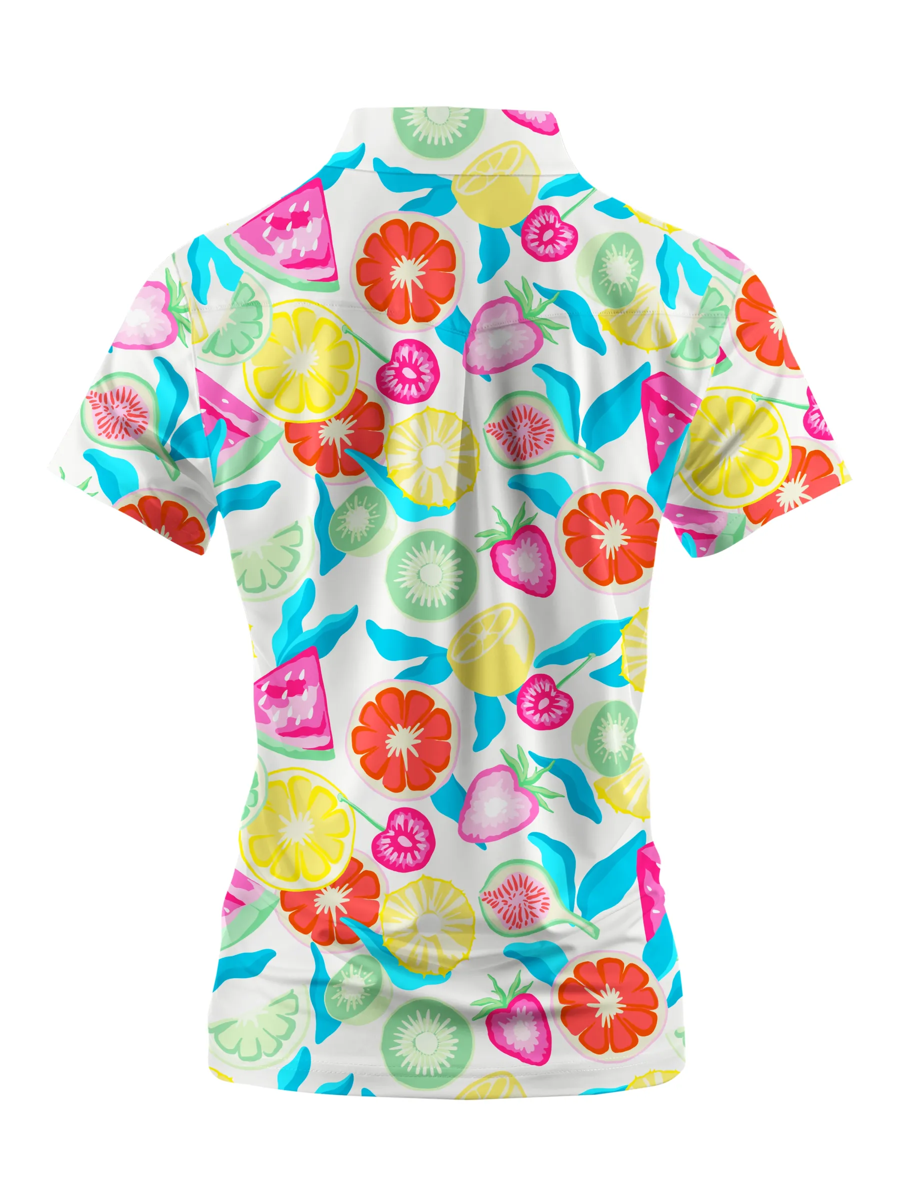 Cherryswing Women's Fruit Market Short Sleeve Polo Shirt