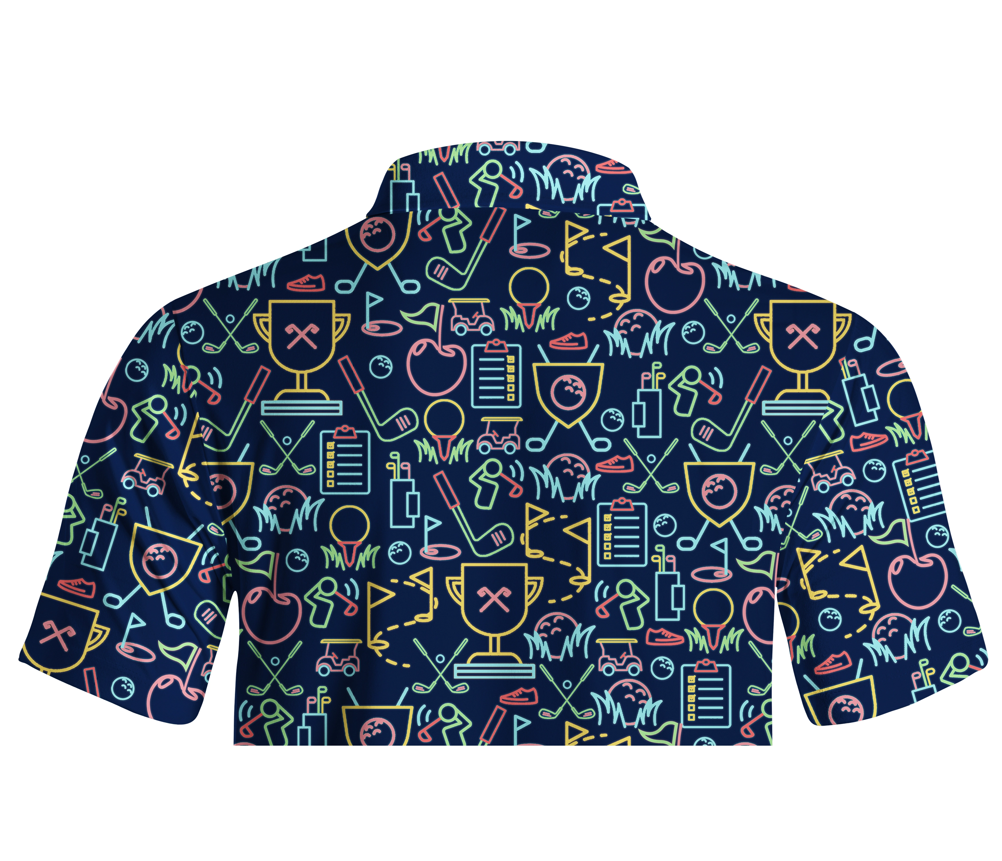 Cherryswing Classic Golf Symbols Men's Polo Shirt