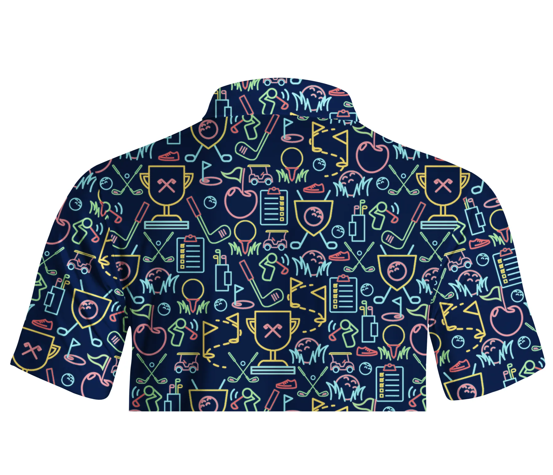 Cherryswing Classic Golf Symbols Men's Polo Shirt