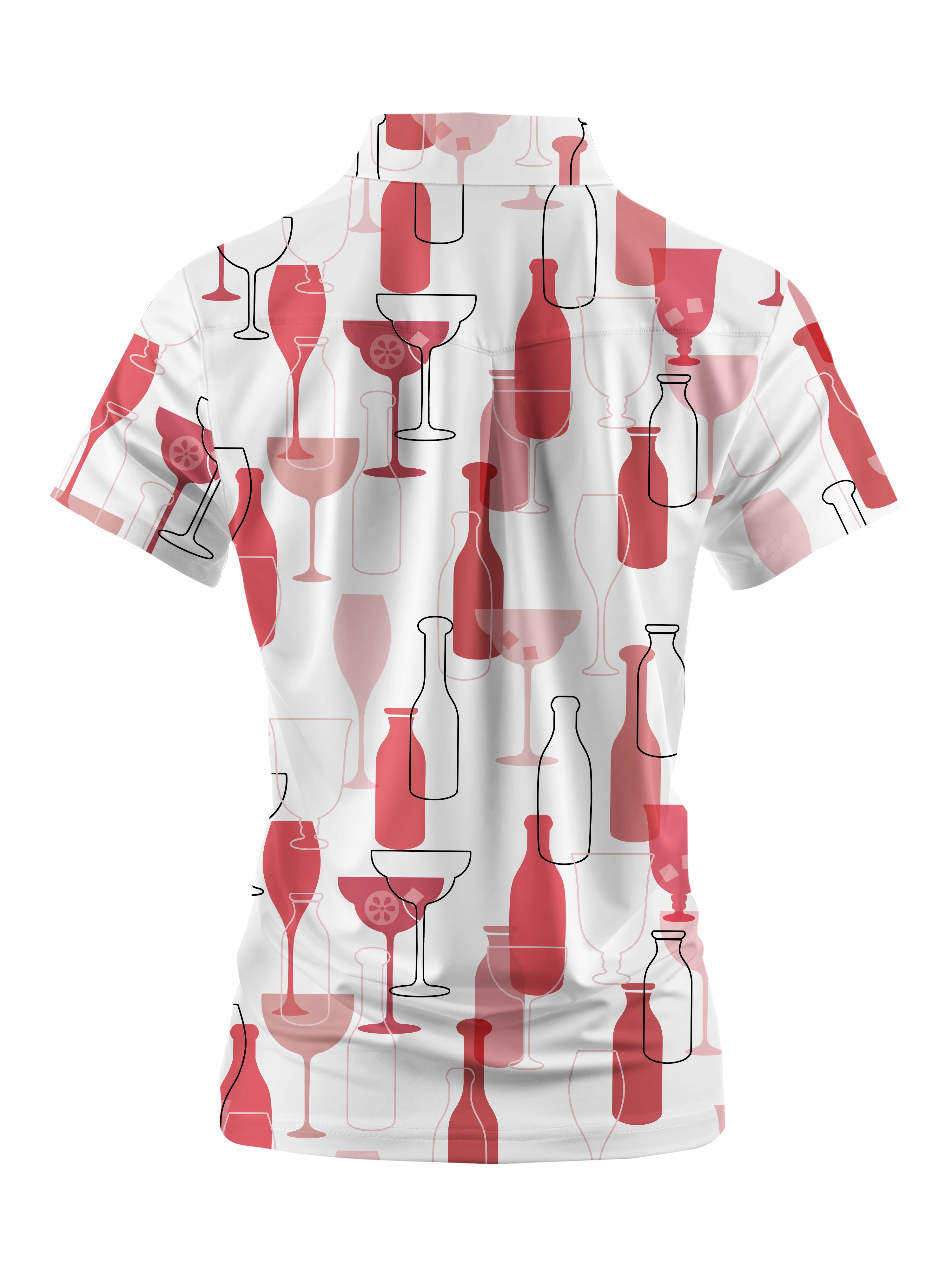 Cherryswing Women's Wine Time Short Sleeve Polo Shirt