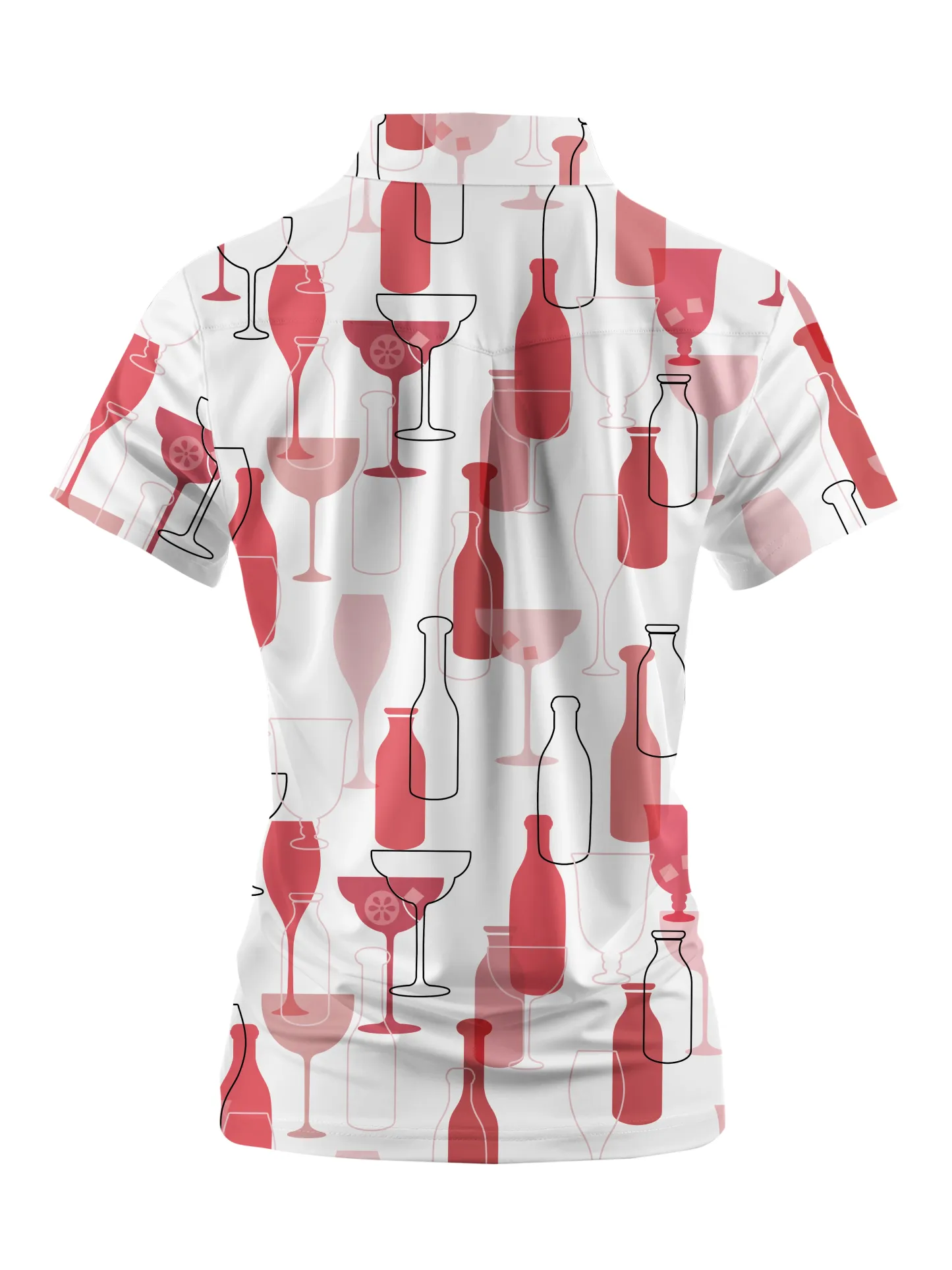 Cherryswing Women's Wine Time Short Sleeve Polo Shirt