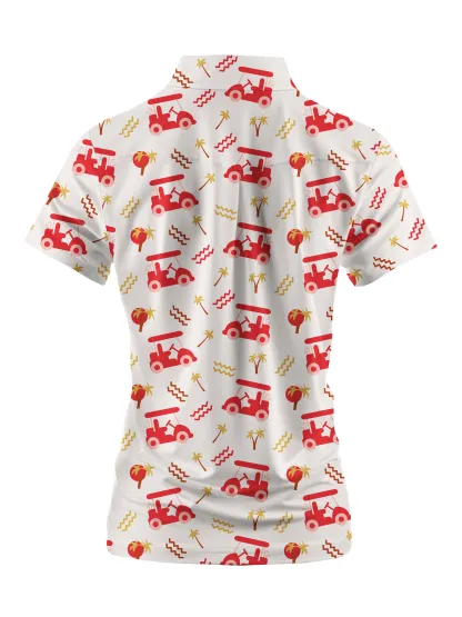 Cherryswing Women's Playful Golf Short Sleeve Polo Shirt