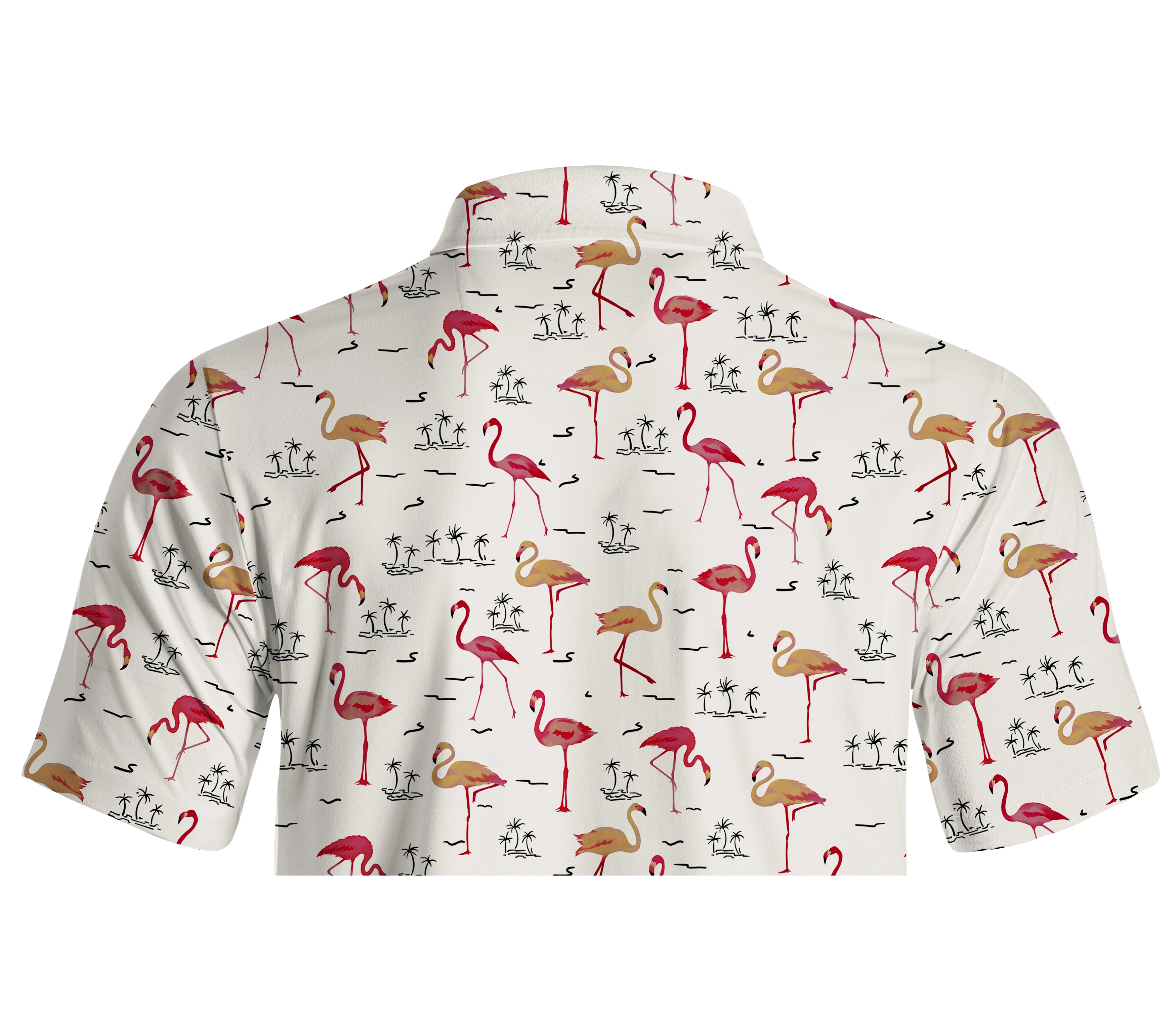 Cherryswing Playful Flamingo Men's Polo Shirt
