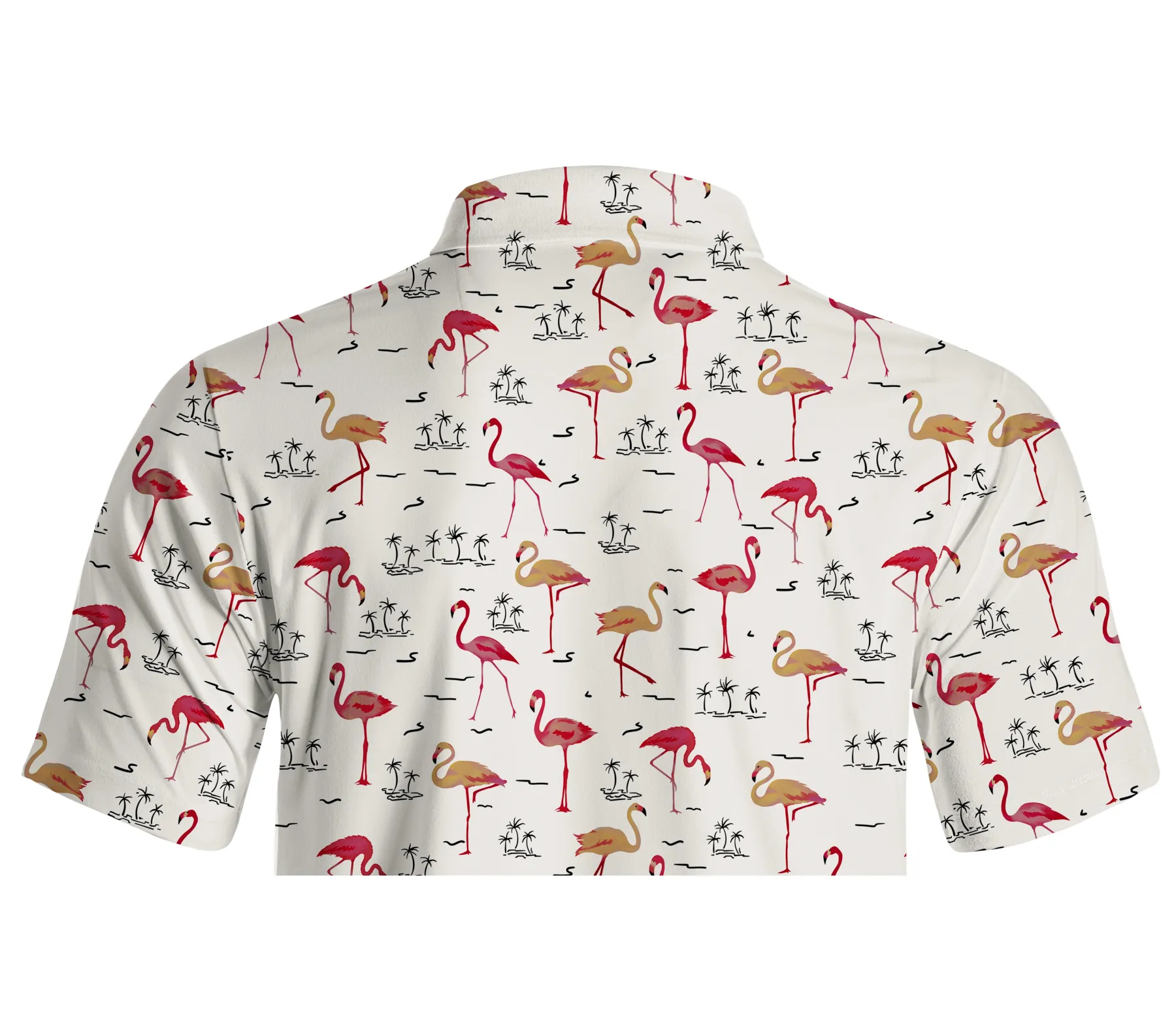 Cherryswing Playful Flamingo Men's Polo Shirt
