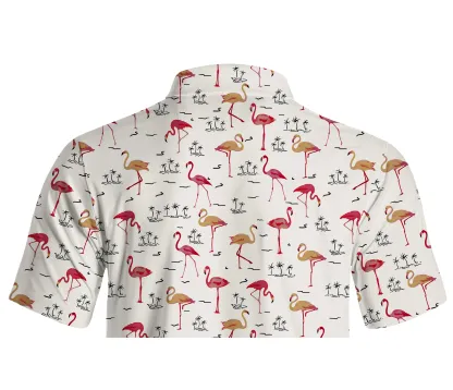 Cherryswing Playful Flamingo Men's Polo Shirt
