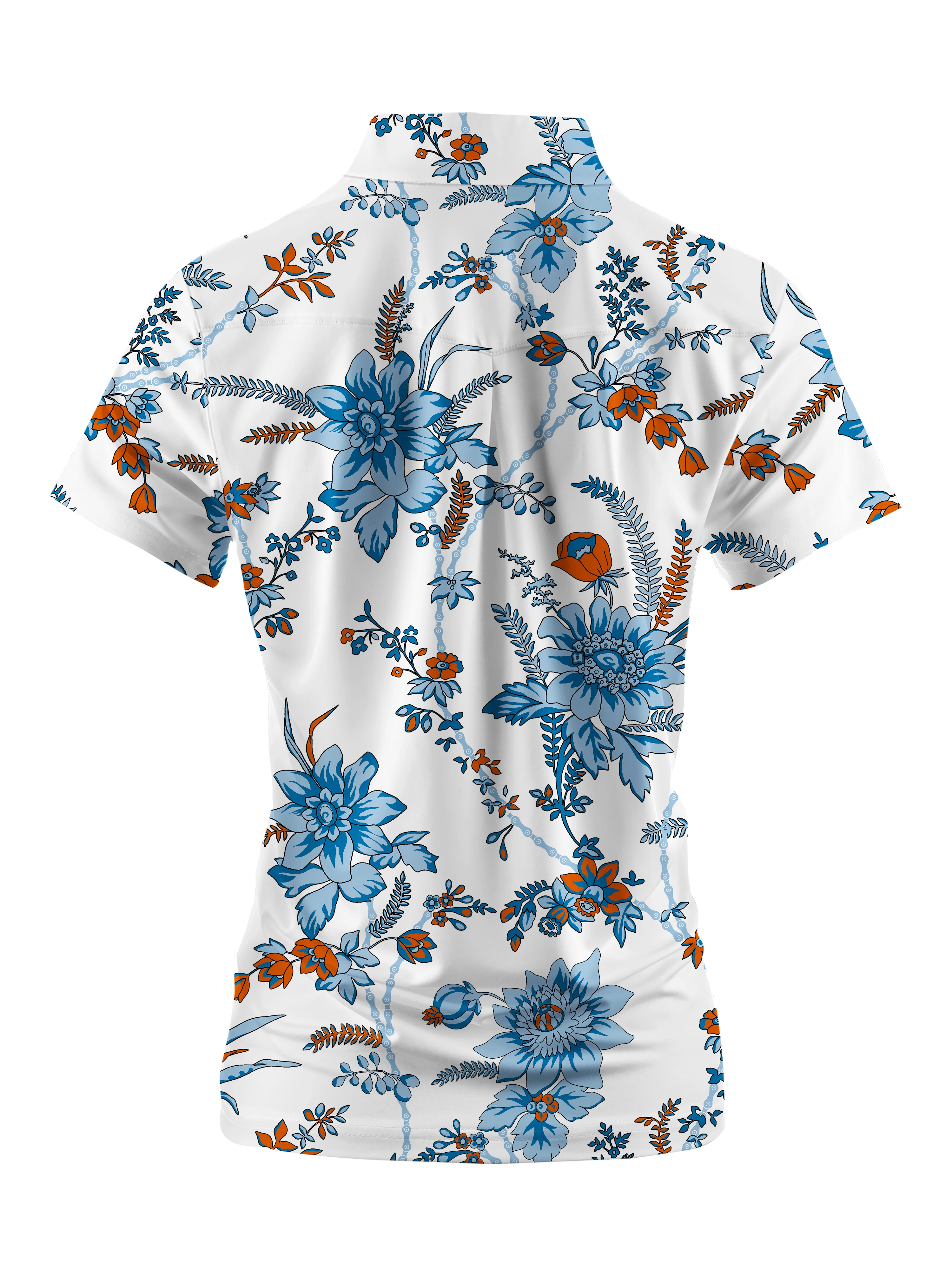 Cherryswing Women's Naturally Growing Orchids Short Sleeve Polos