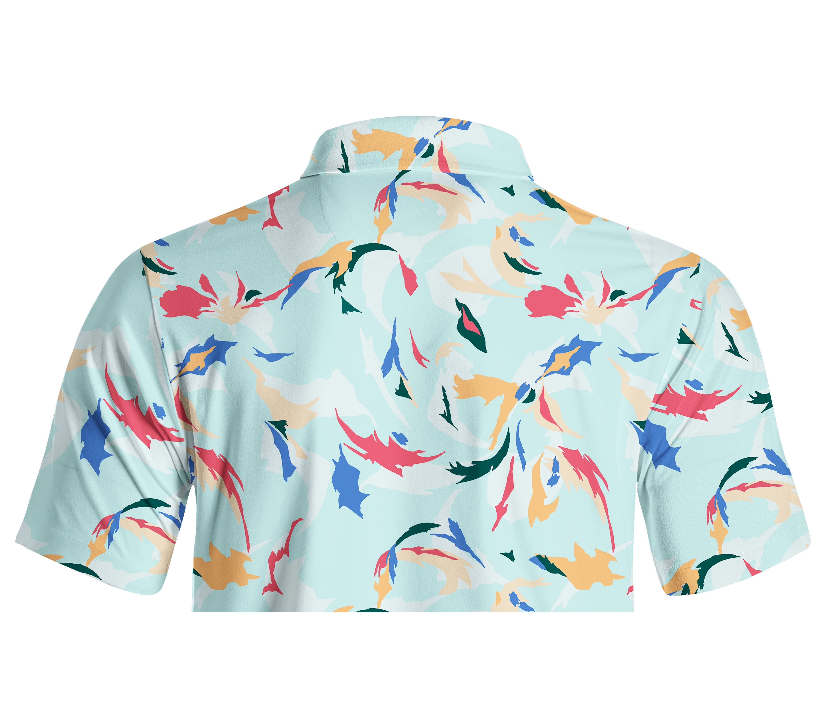 Cherryswing Floral Color Matching Men's Polo Shirt