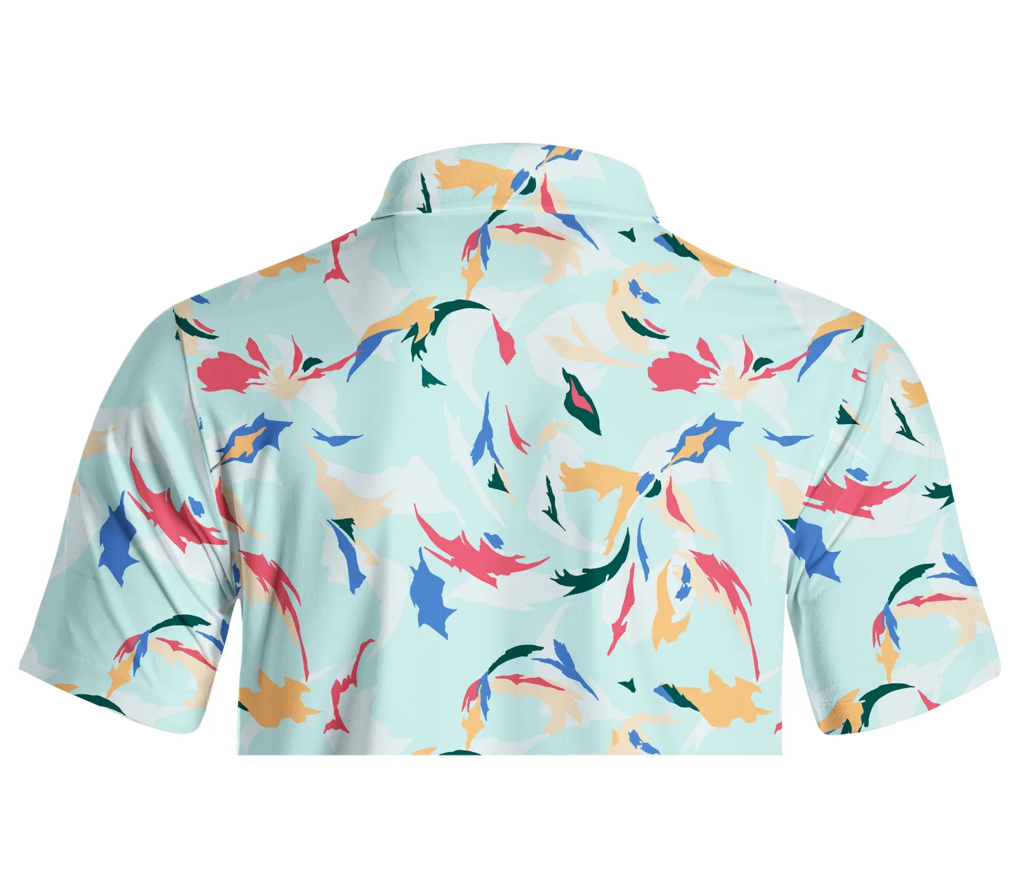 Cherryswing Floral Color Matching Men's Polo Shirt