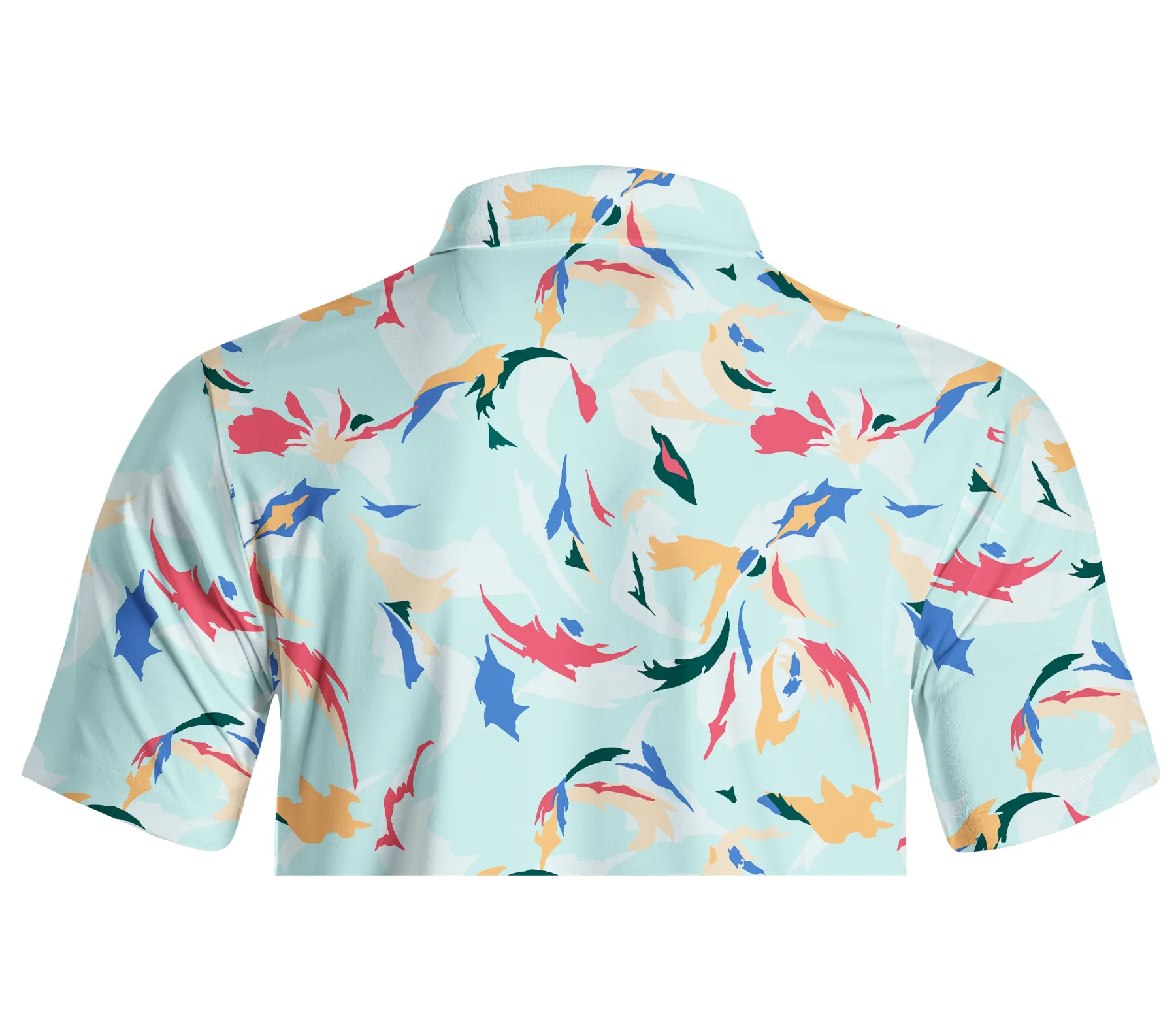 Cherryswing Floral Color Matching Men's Polo Shirt