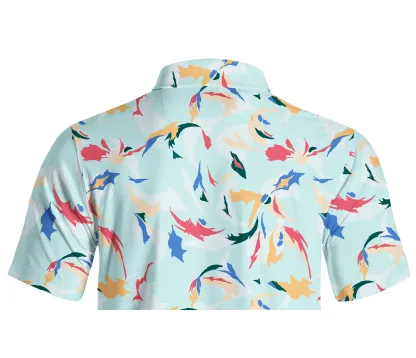 Cherryswing Floral Color Matching Men's Polo Shirt