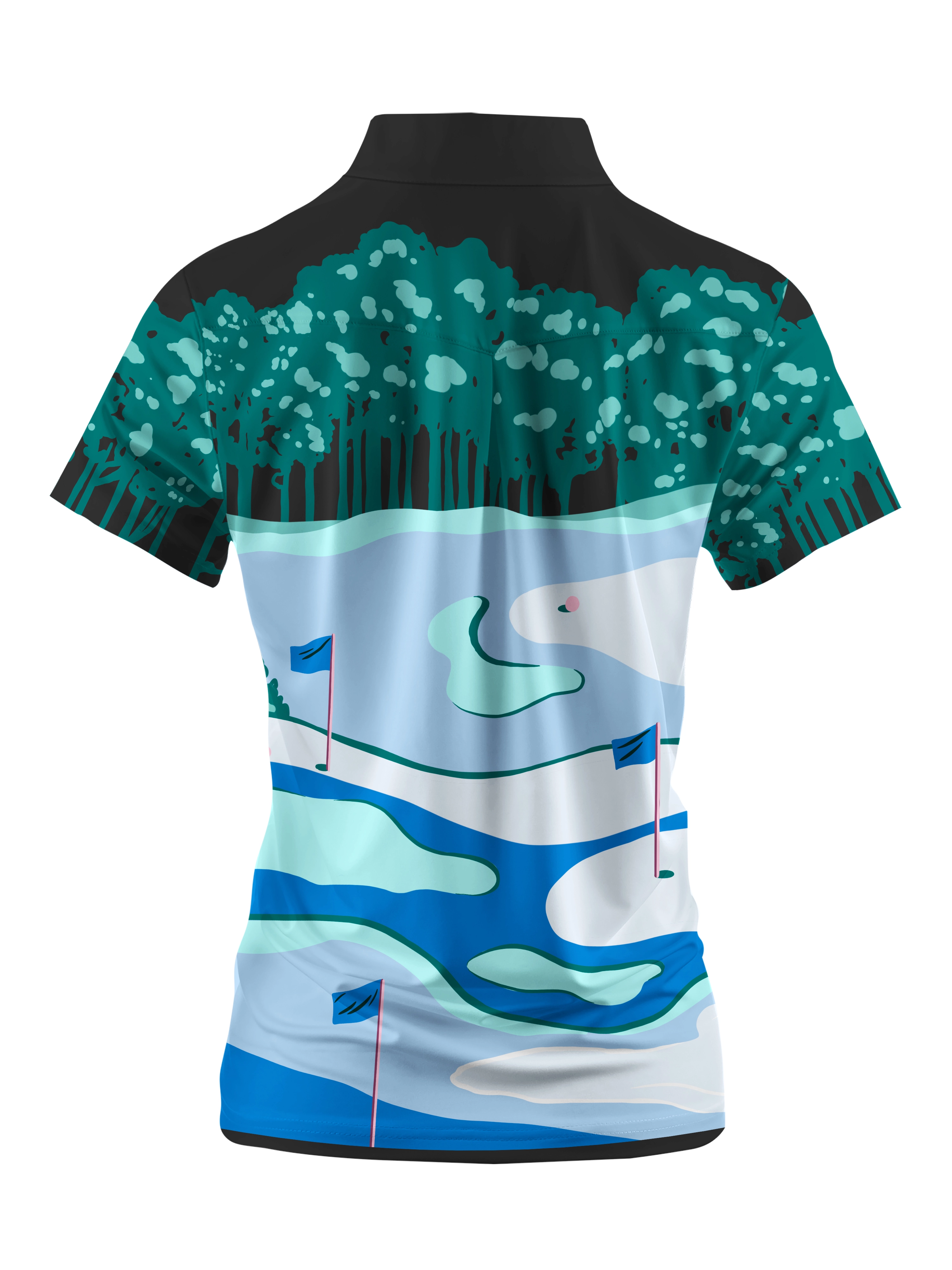 Cherryswing Women's Coastal Golf Course Short Sleeve Polos