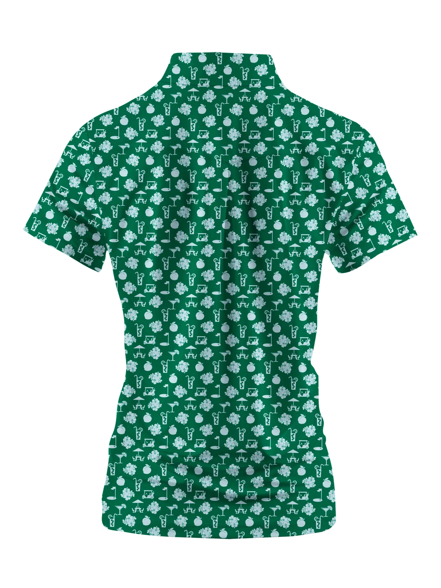 Cherryswing Women's Green Entertainment Short Sleeve Polos