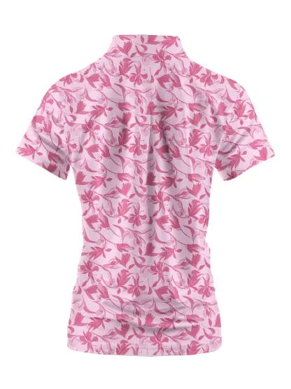 Cherryswing Blossom Print Golf Polo for Women