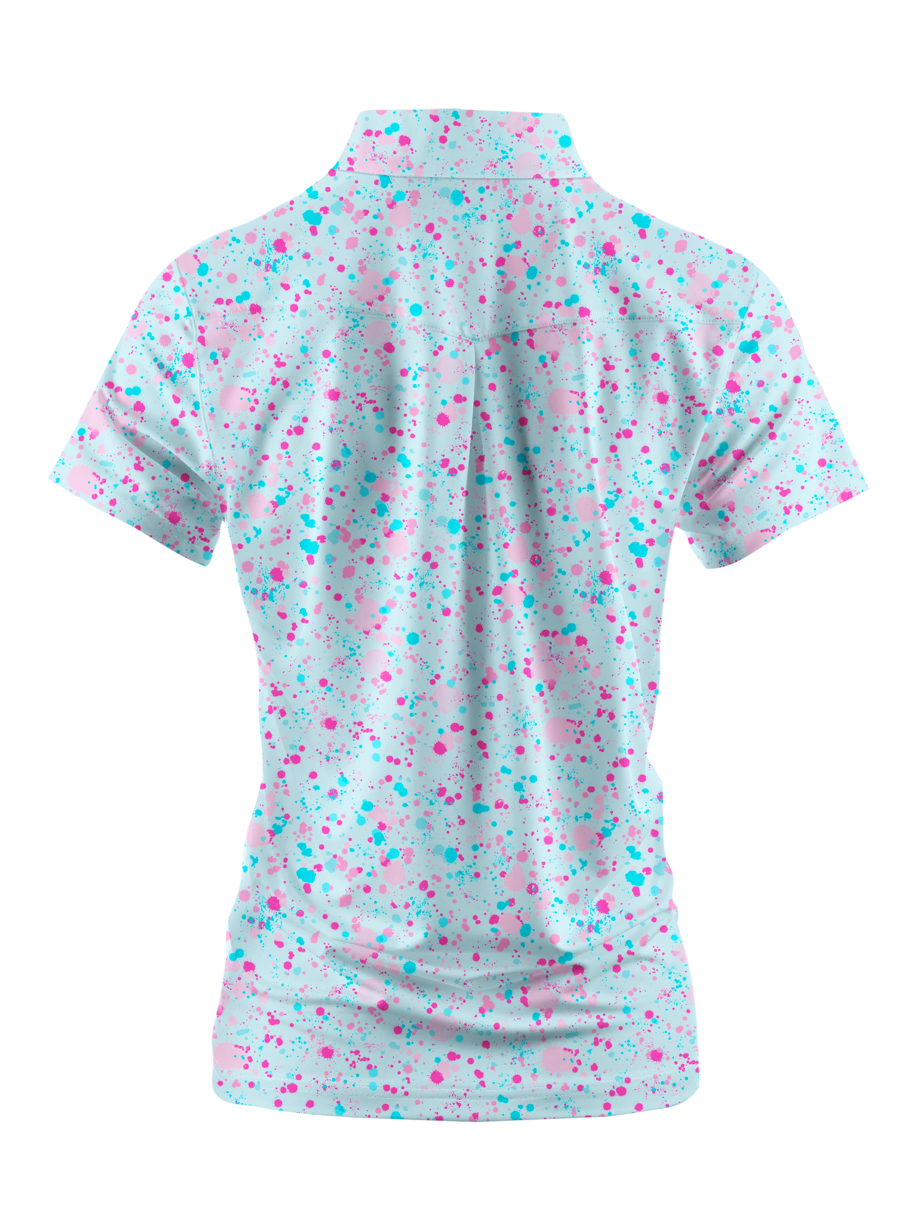 Cherryswing Women's Green Entertainment Short Sleeve Polos