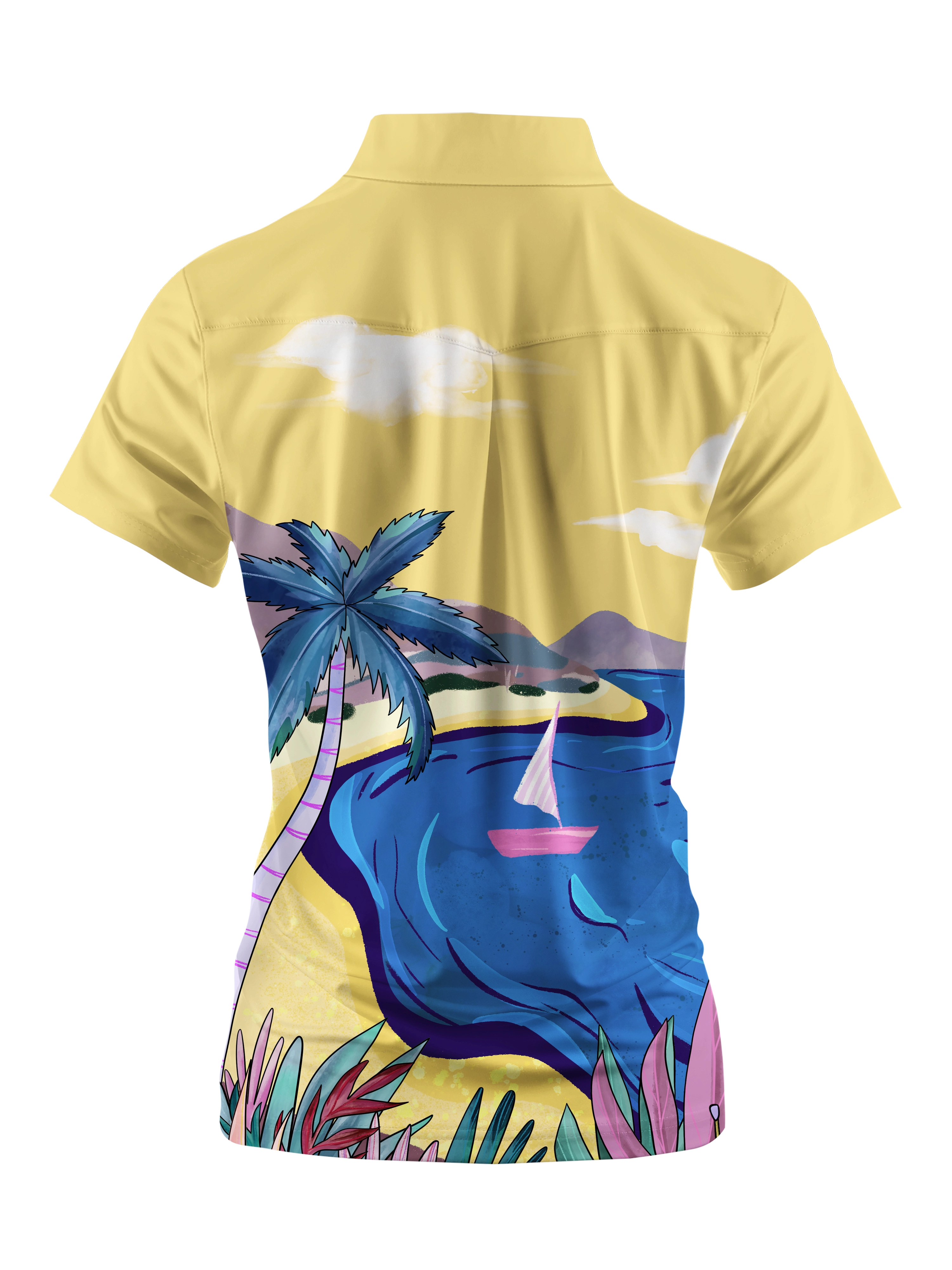 Cherryswing Women's Green Entertainment Short Sleeve Polos