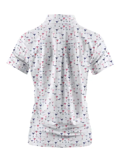 Cherryswing Women's Celebratory Atmosphere Short Sleeve Polos