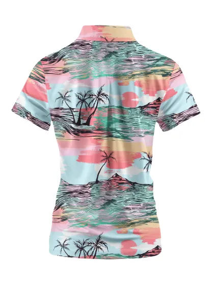 Cherryswing Women's Celebratory Atmosphere Short Sleeve Polos