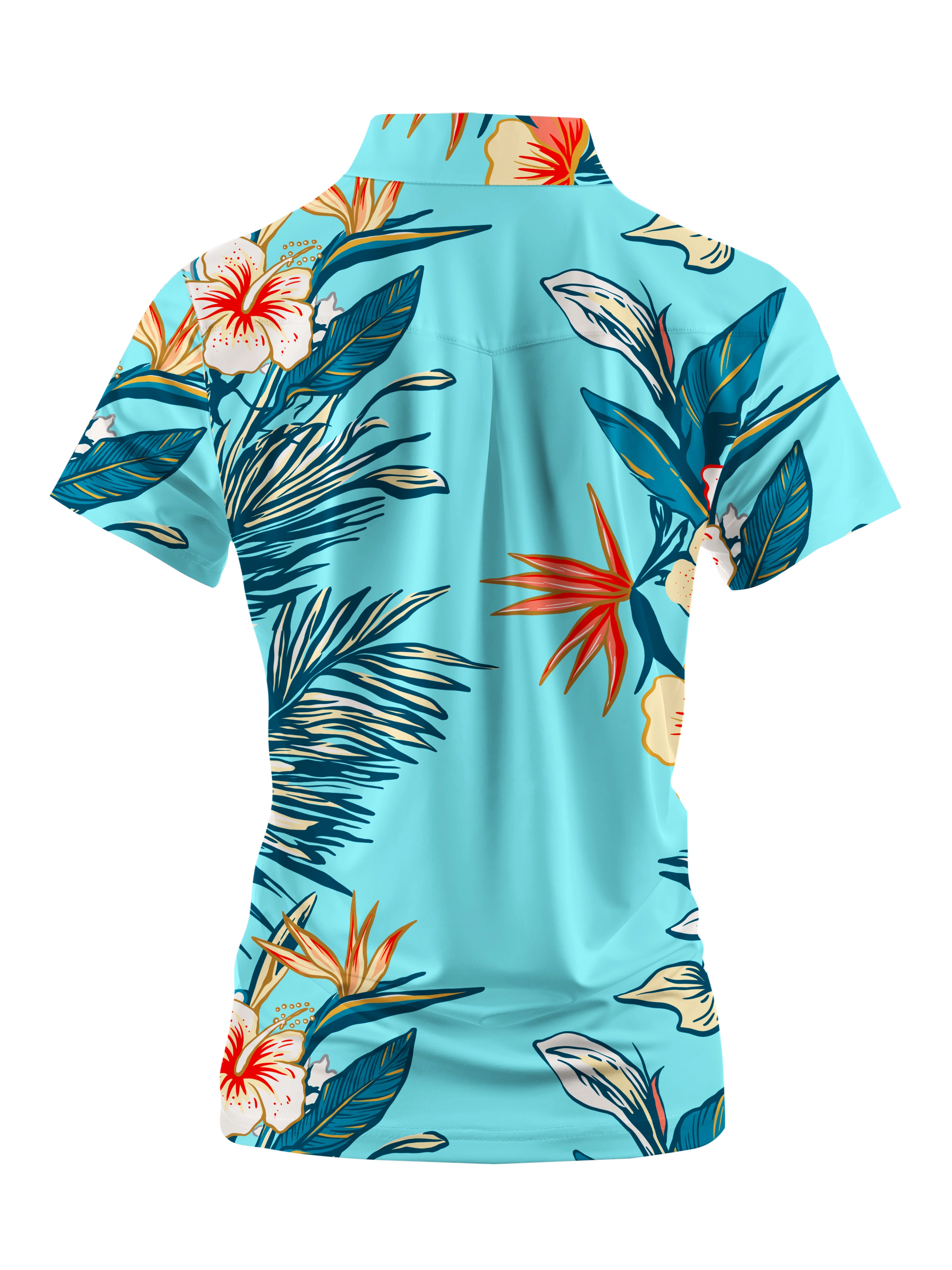 Cherryswing Women's Relaxing Hawaii Short Sleeve Polos