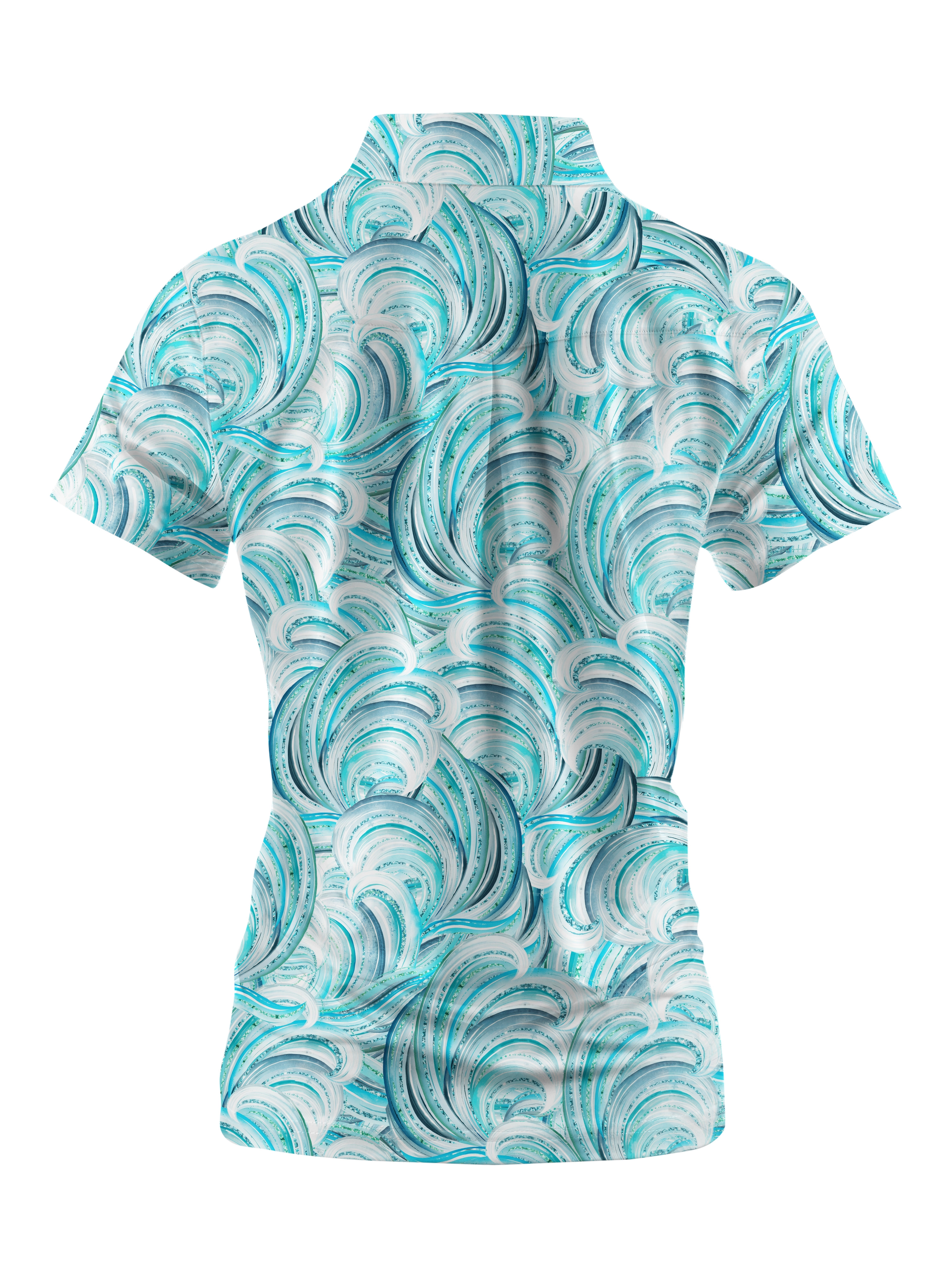 Cherryswing Women's Free Waves Short Sleeve Polos