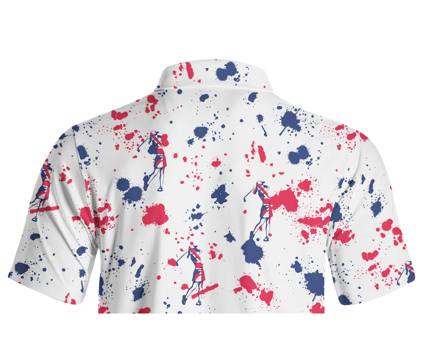 Cherryswing Silhouetted Golfers Men's Golf Short Sleeve Polos 