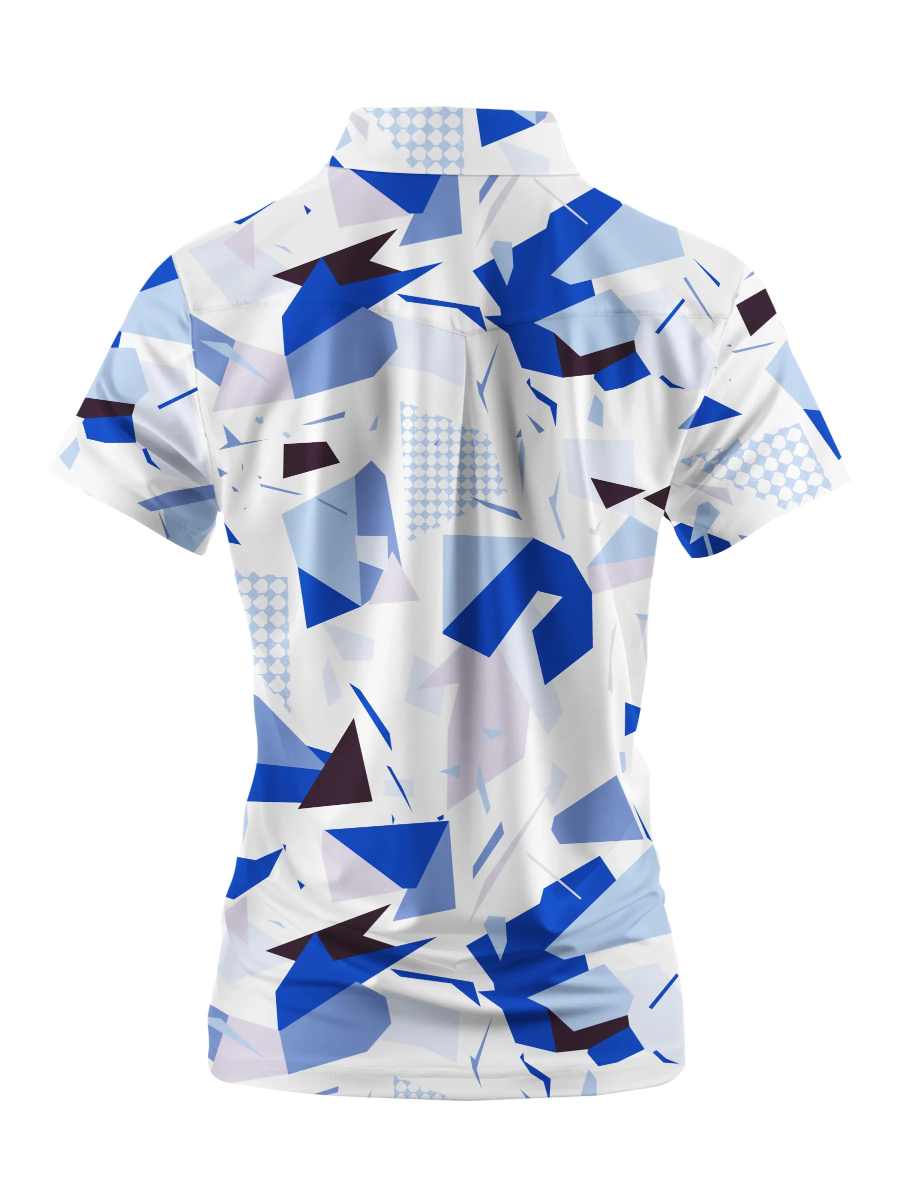 Cherryswing Women's Abstract Art Short Sleeve Polos