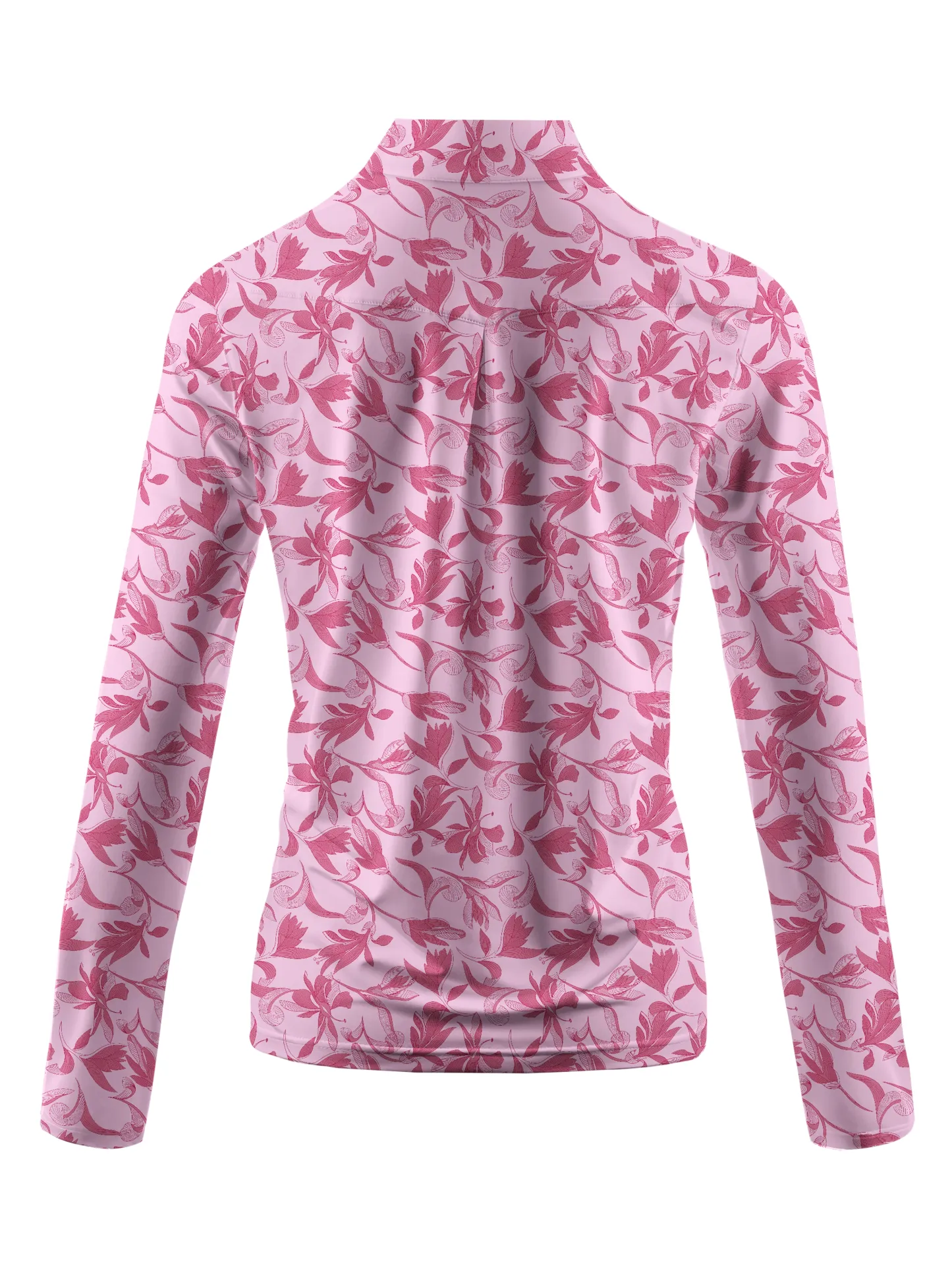 Cherryswing Women's Blossom Print Long Sleeve Polo Shirt