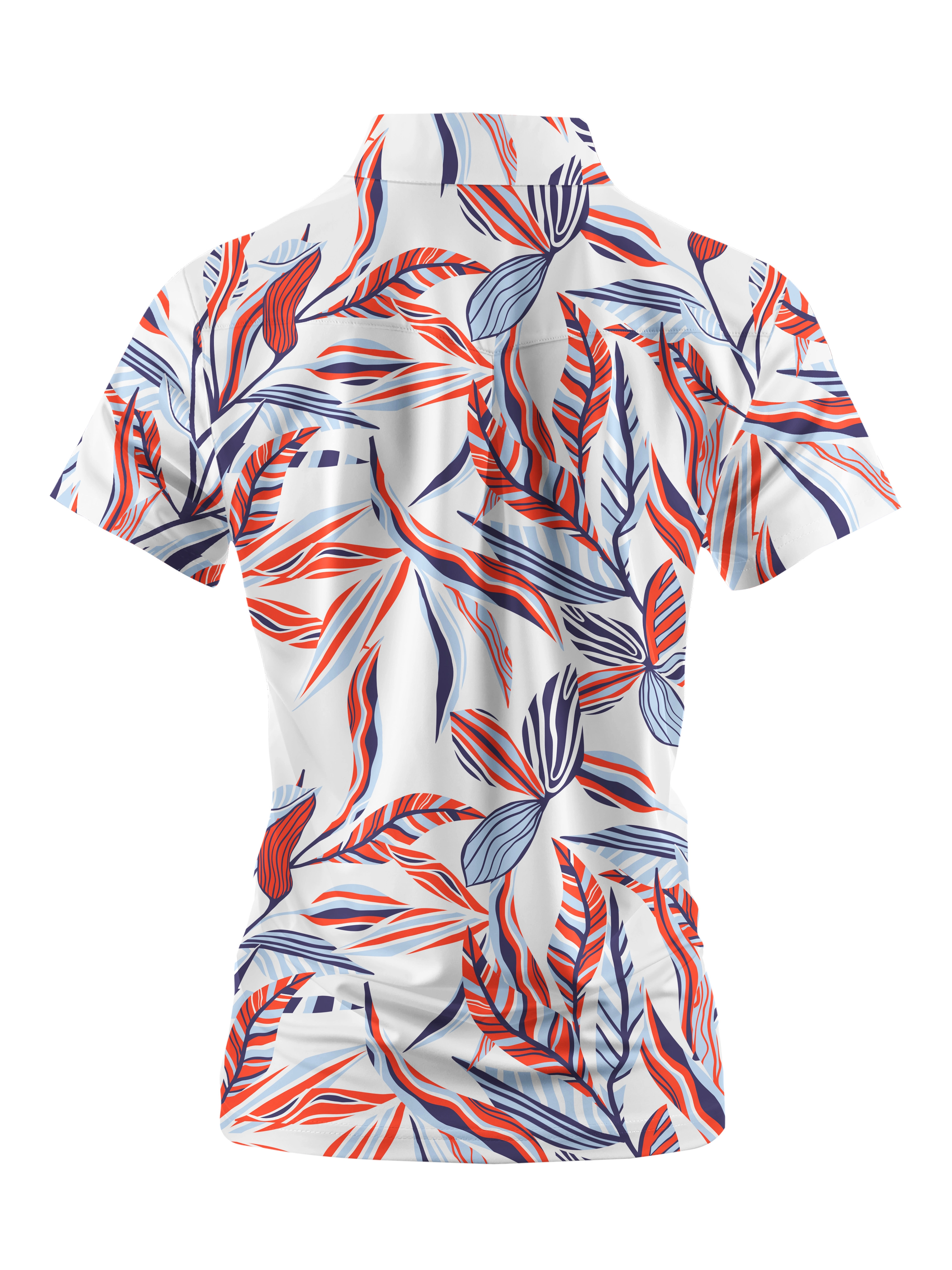 Cherryswing Women's Abstract Expressionism Short Sleeve Polos
