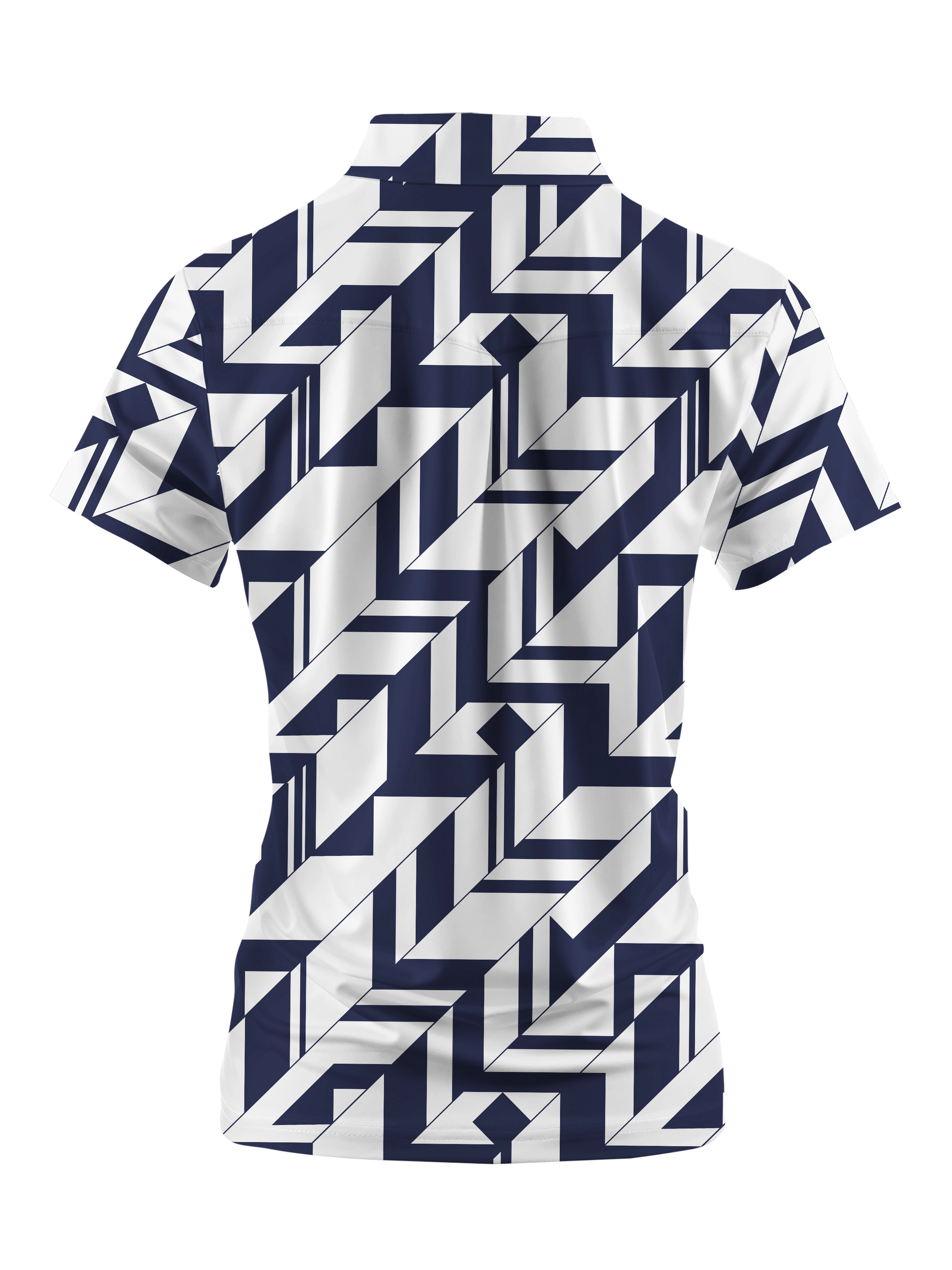 Cherryswing Women's Geometric Art Short Sleeve Polos
