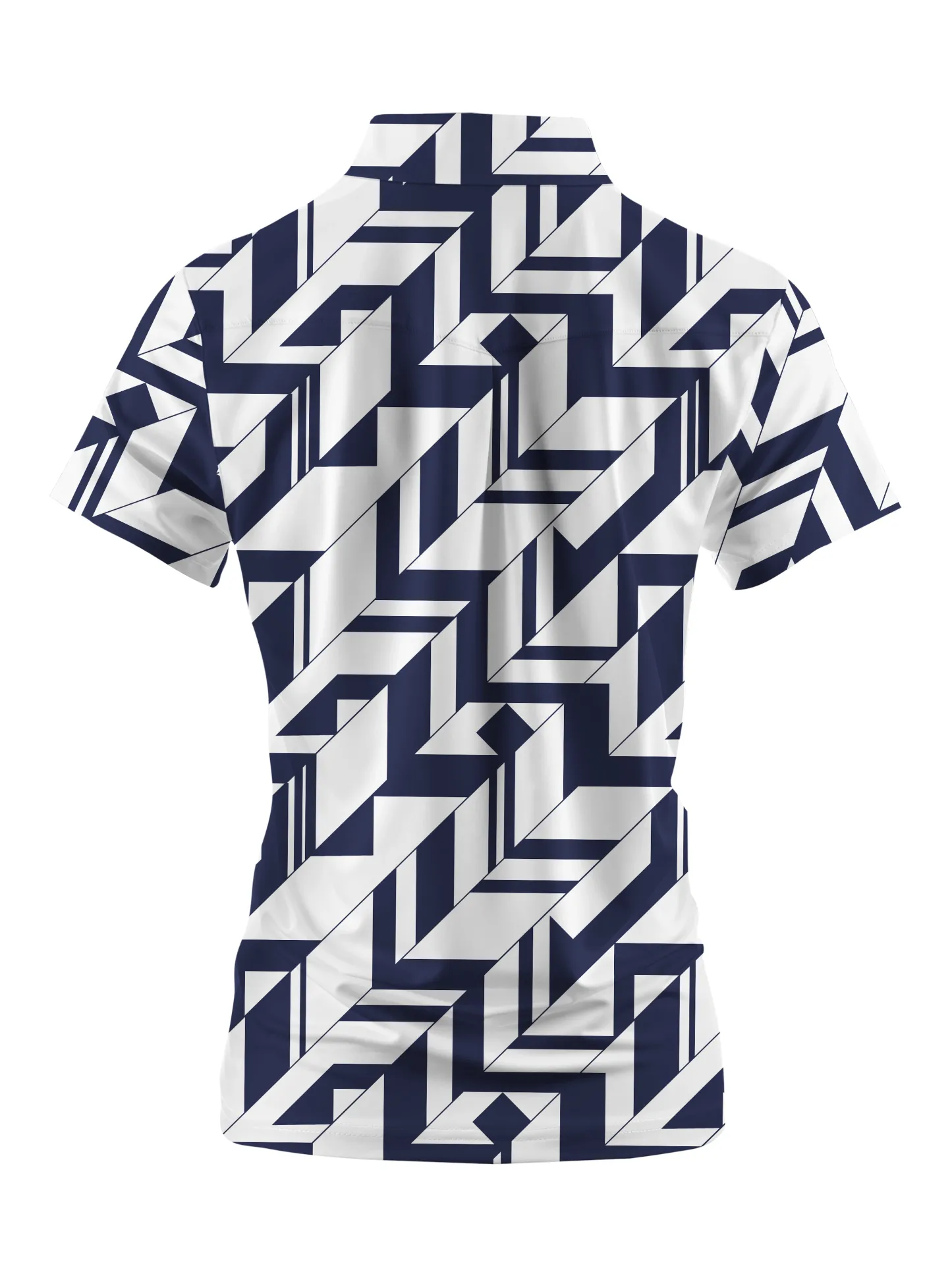 Cherryswing Women's Geometric Art Short Sleeve Polos