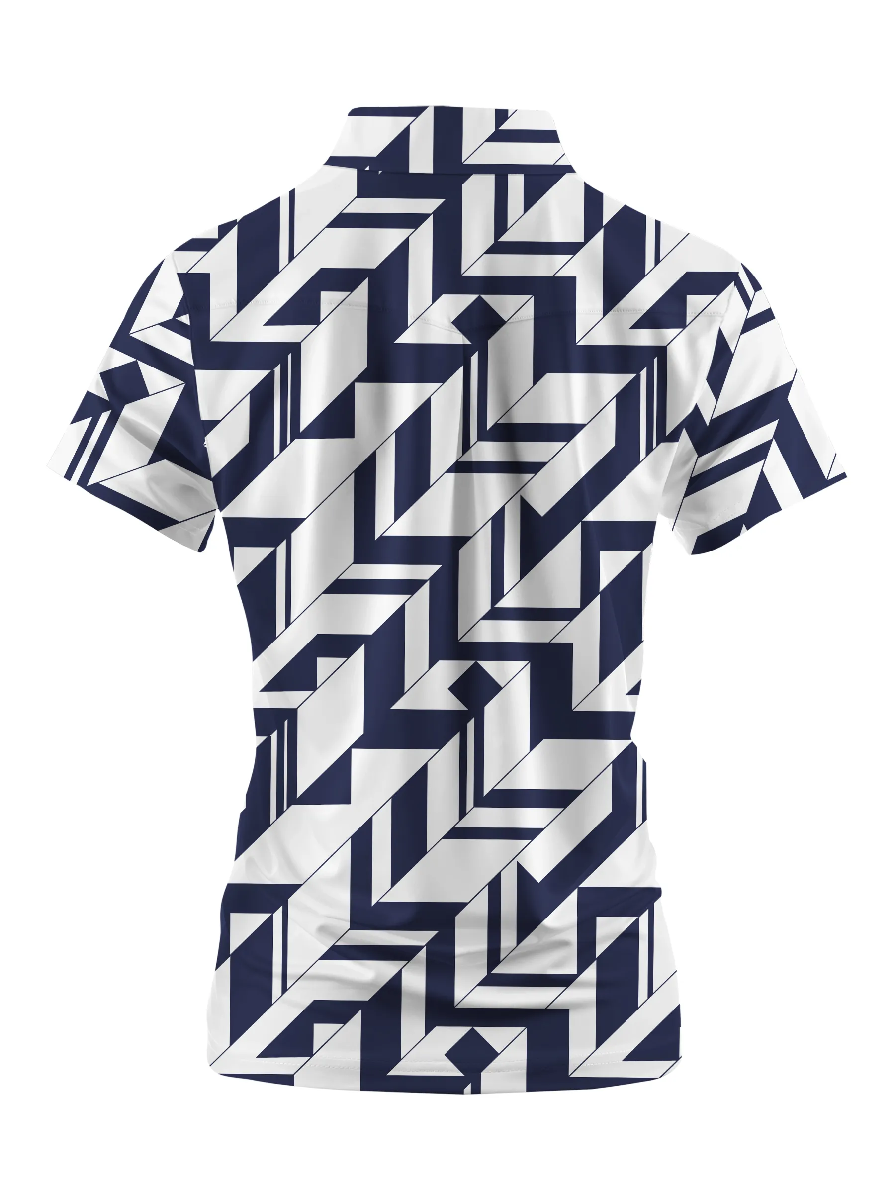 Cherryswing Women's Geometric Art Short Sleeve Polos