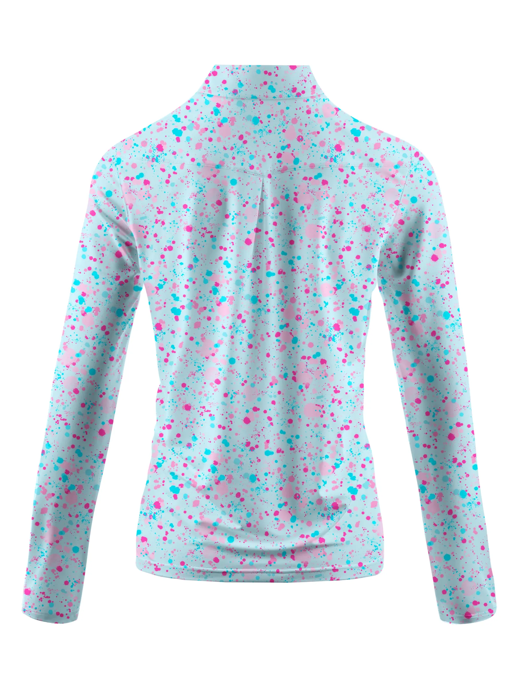 Cherryswing Women's Confetti Celebration Long Sleeve Polo Shirt
