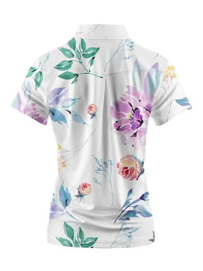 Cherryswing Women's Fluidity of Nature Short Sleeve Polos