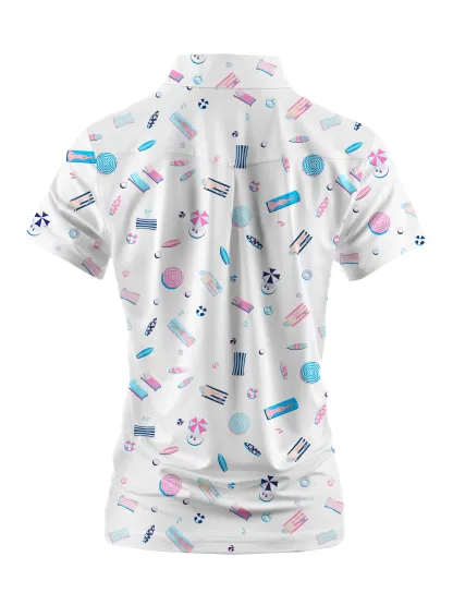 Cherryswing Women's Beachside Charm Short Sleeve Polos