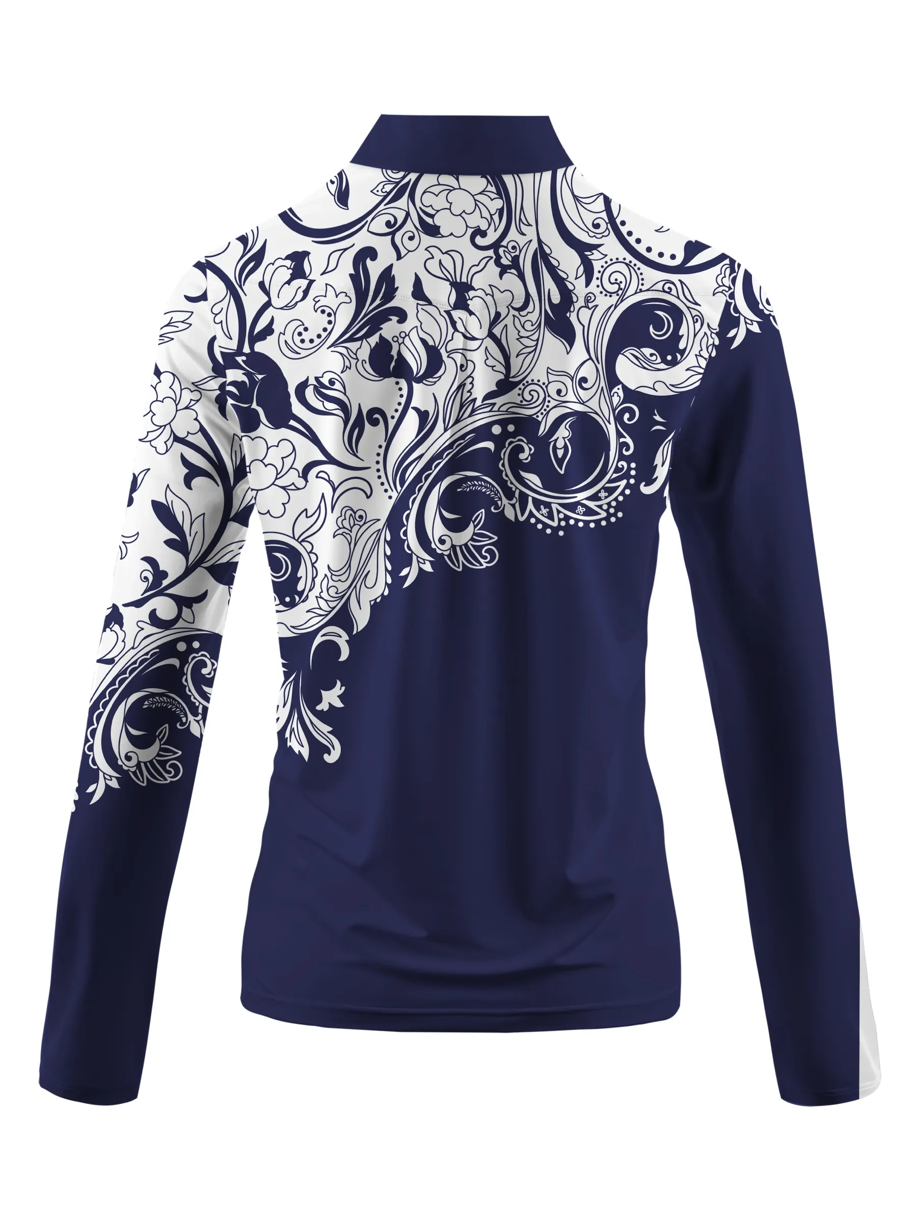 Cherryswing Women's Timeless Artistry Long Sleeve Polo Shirt