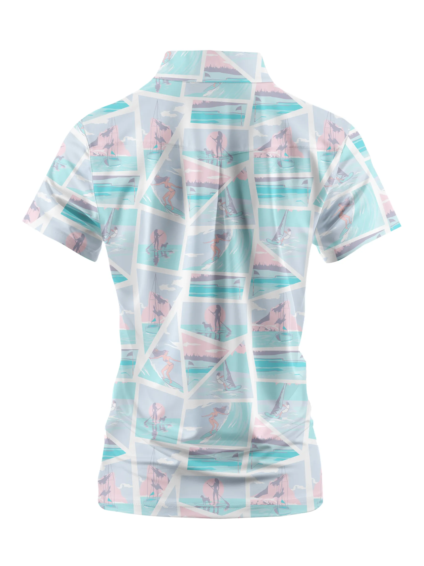 Cherryswing Women's Beachside Charm Short Sleeve Polos