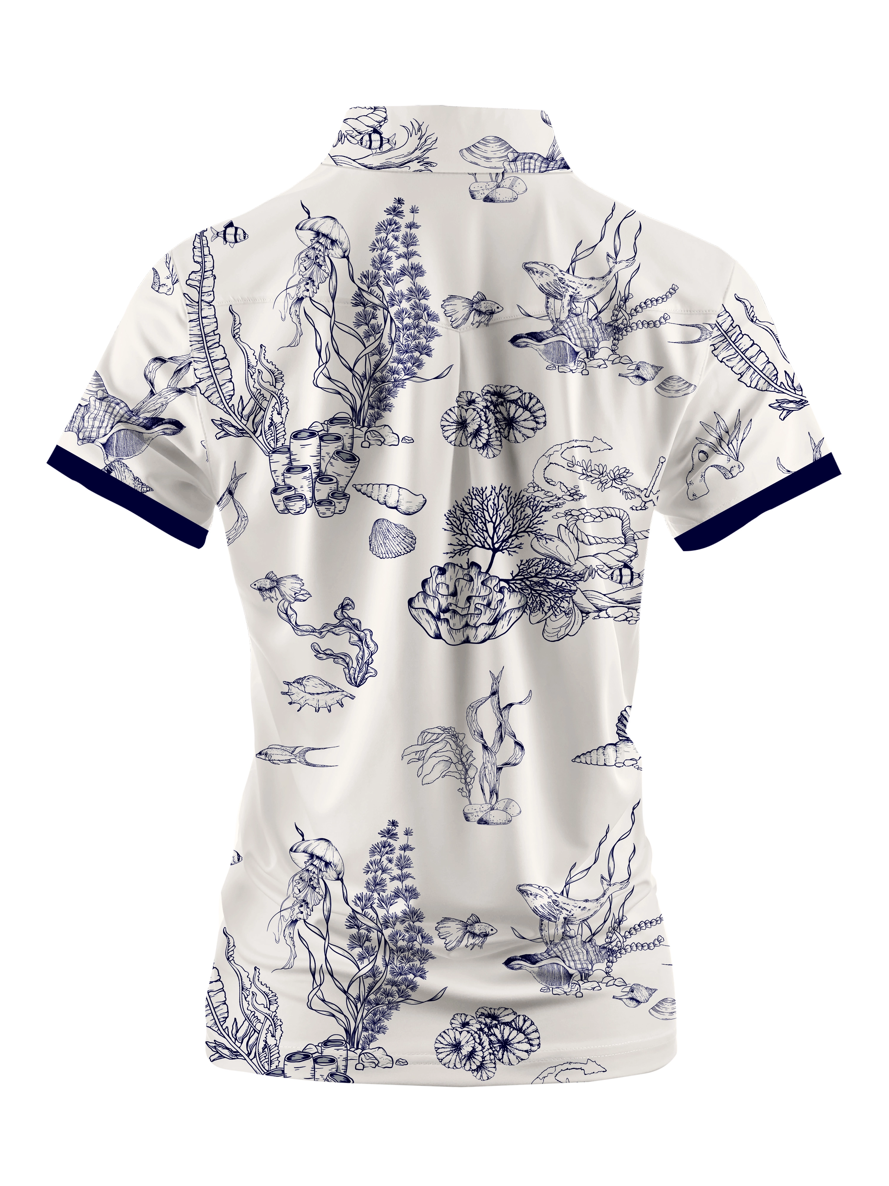 Cherryswing Women's Whimsical Nature Short Sleeve Polos