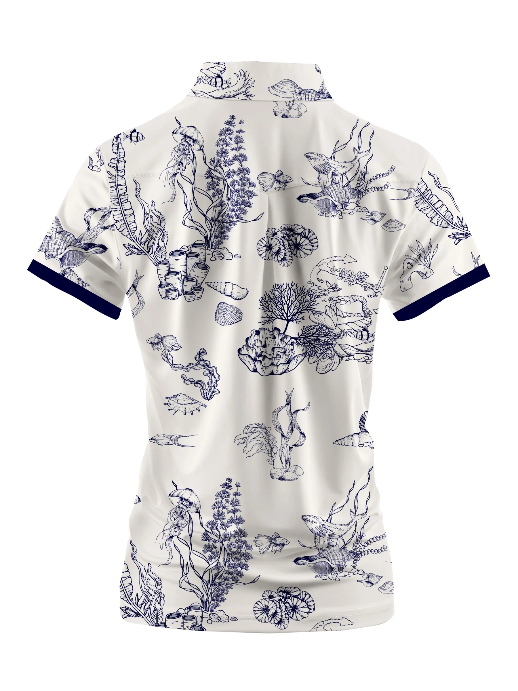 Cherryswing Women's Whimsical Nature Short Sleeve Polos