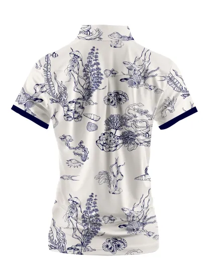 Cherryswing Women's Whimsical Nature Short Sleeve Polos