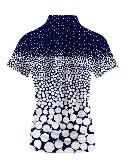 Cherryswing Women's Vivid Floral Short Sleeve Polos