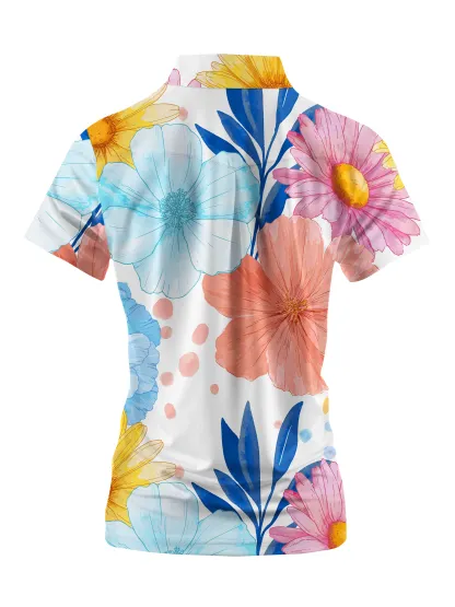 Cherryswing Women's Color and Life Short Sleeve Polos