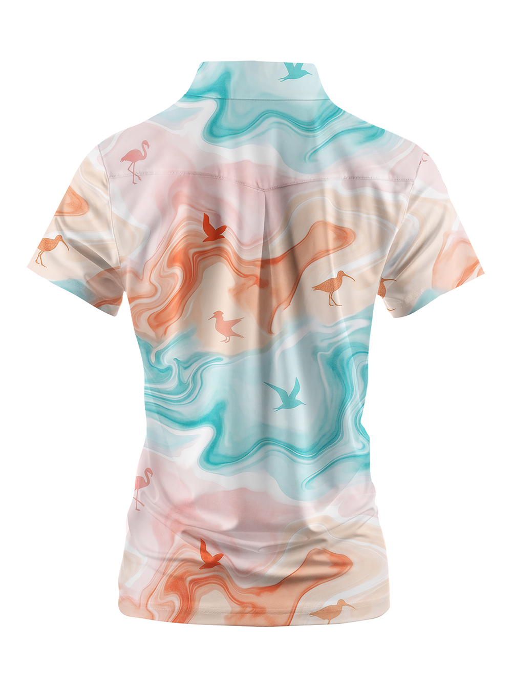 Cherryswing Women's Coastal Mirage Short Sleeve Polos