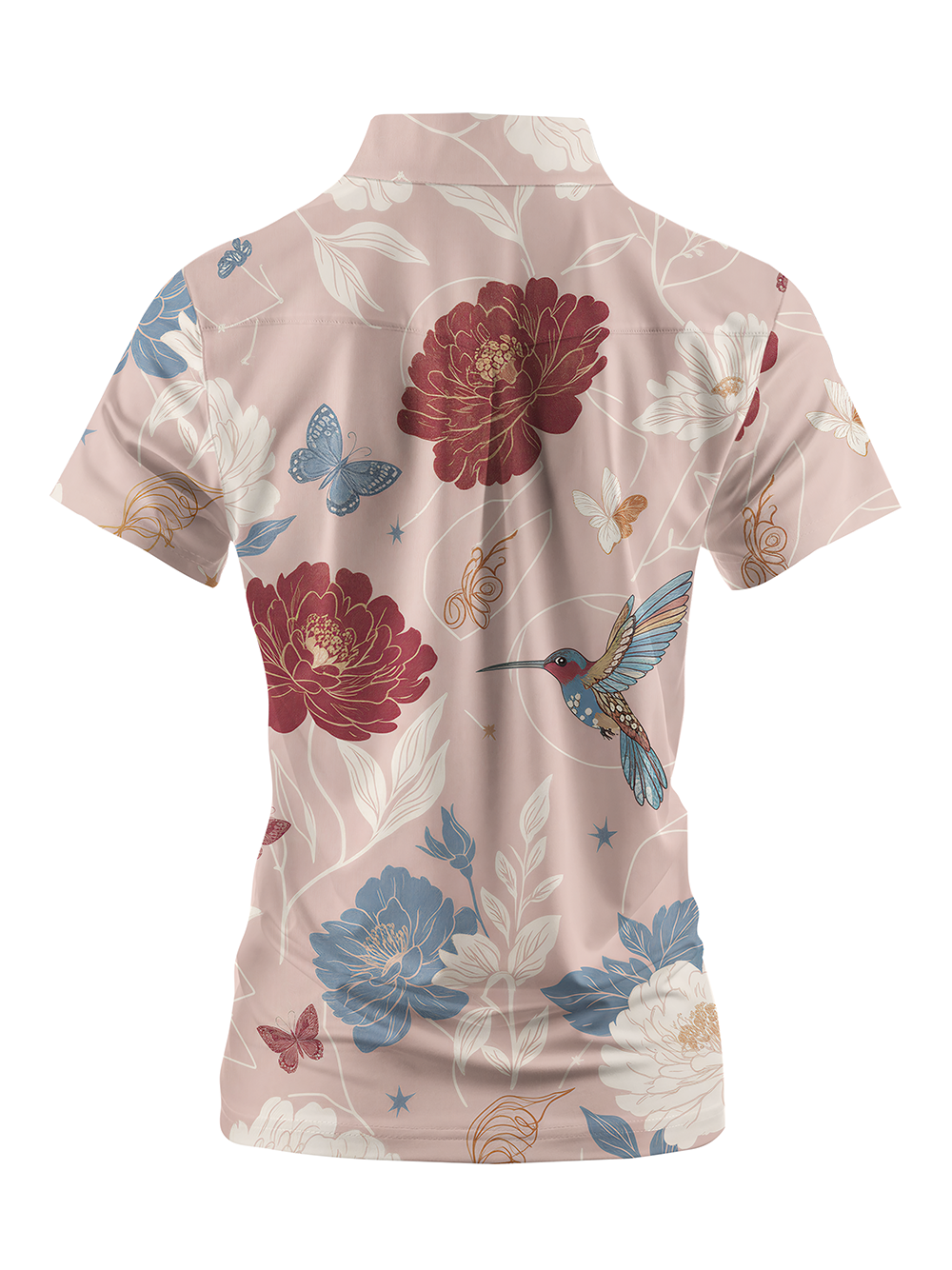 Cherryswing Women's Enchanted Garden Short Sleeve Polos