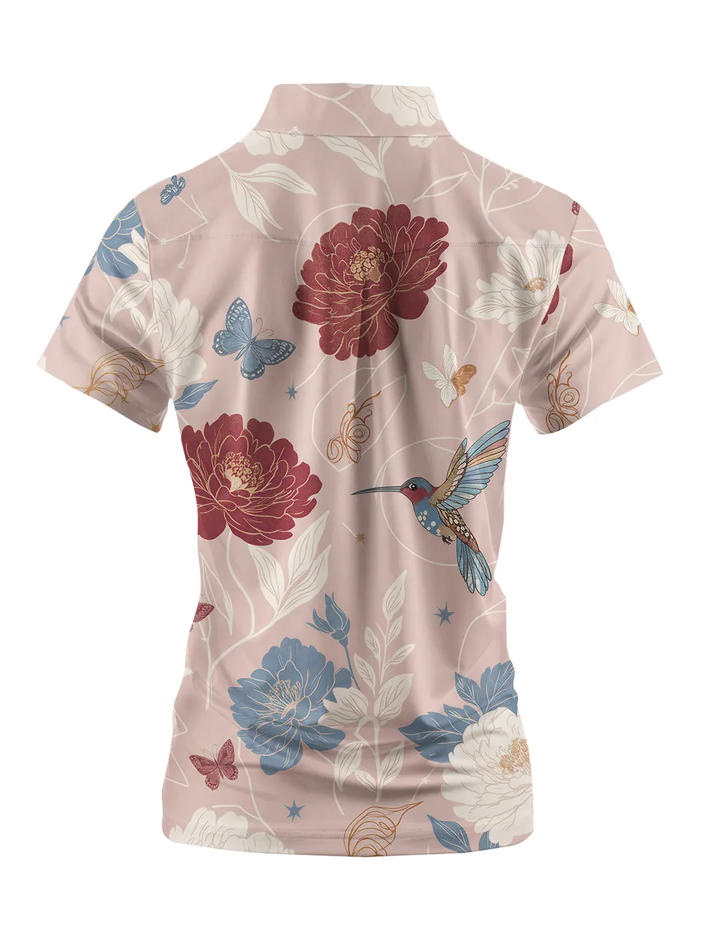 Cherryswing Women's Enchanted Garden Short Sleeve Polos