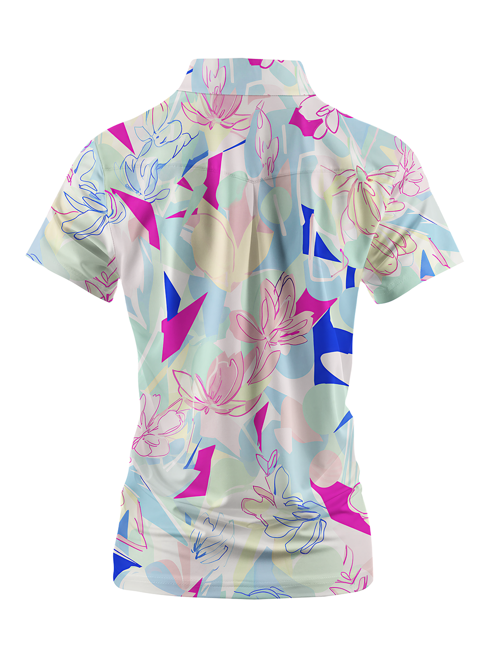 Cherryswing Women's Neon Bloom Short Sleeve Polos