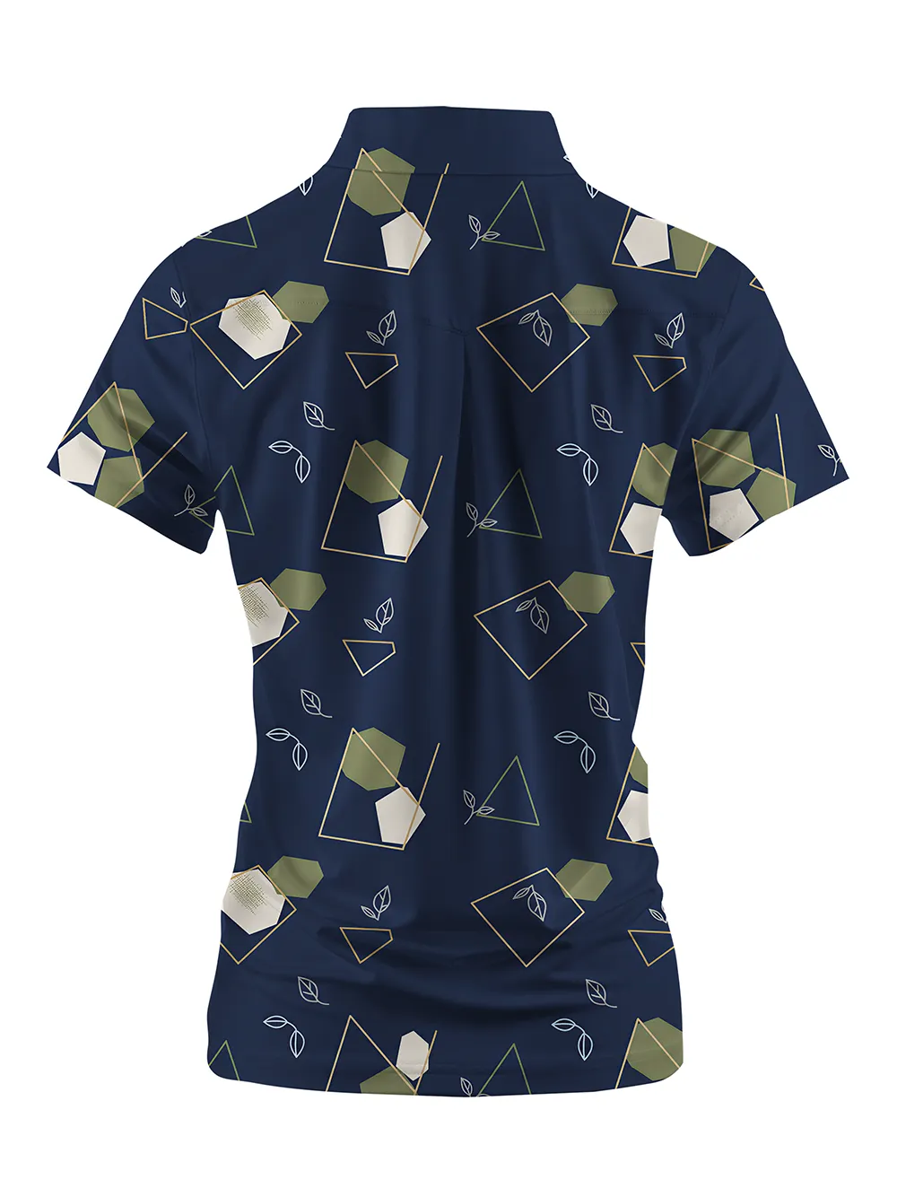 Cherryswing Women's Geo Leaf Short Sleeve Polos