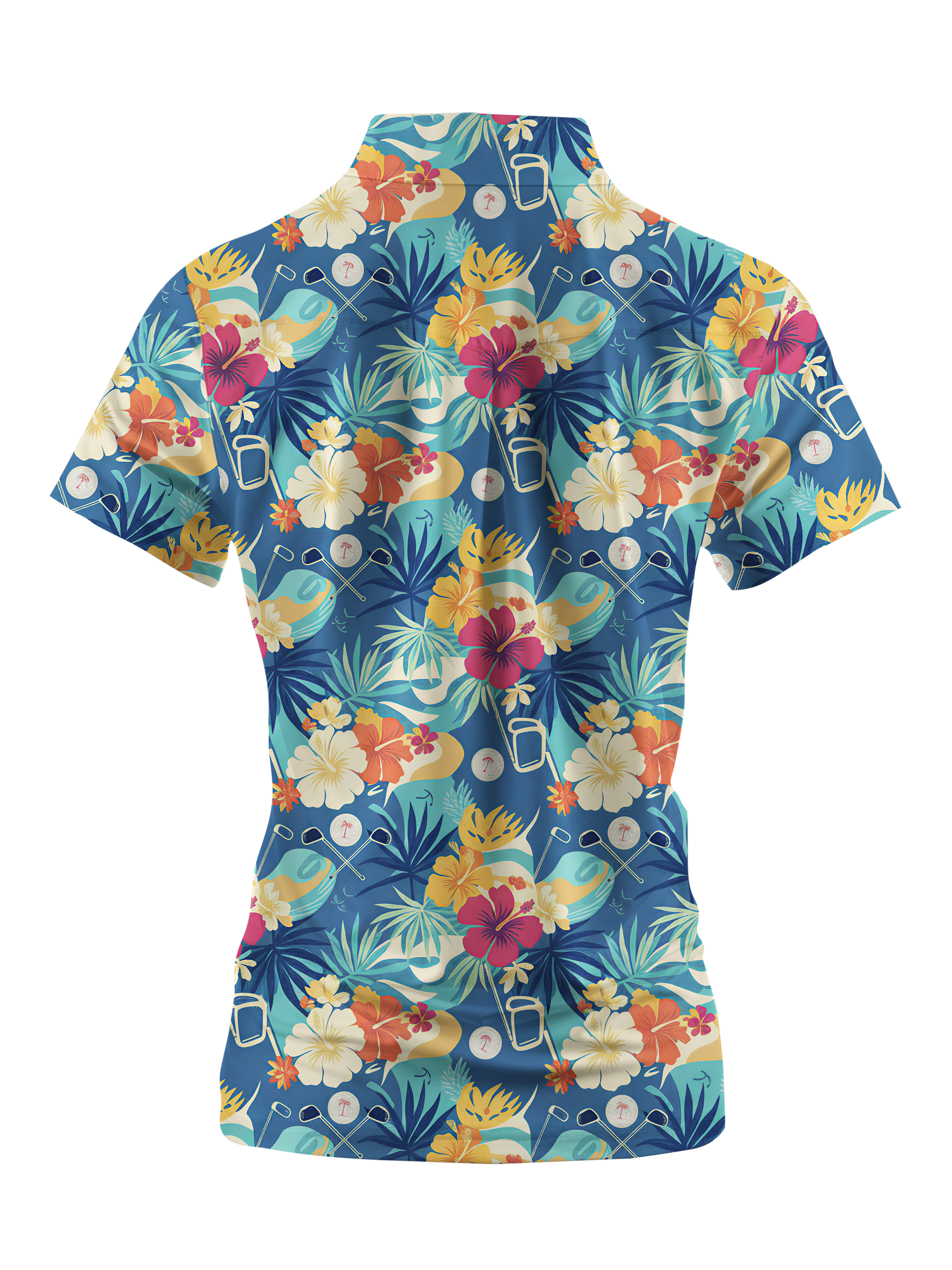 Cherryswing Women's Hawaiian Golf Floral Short Sleeve Polos